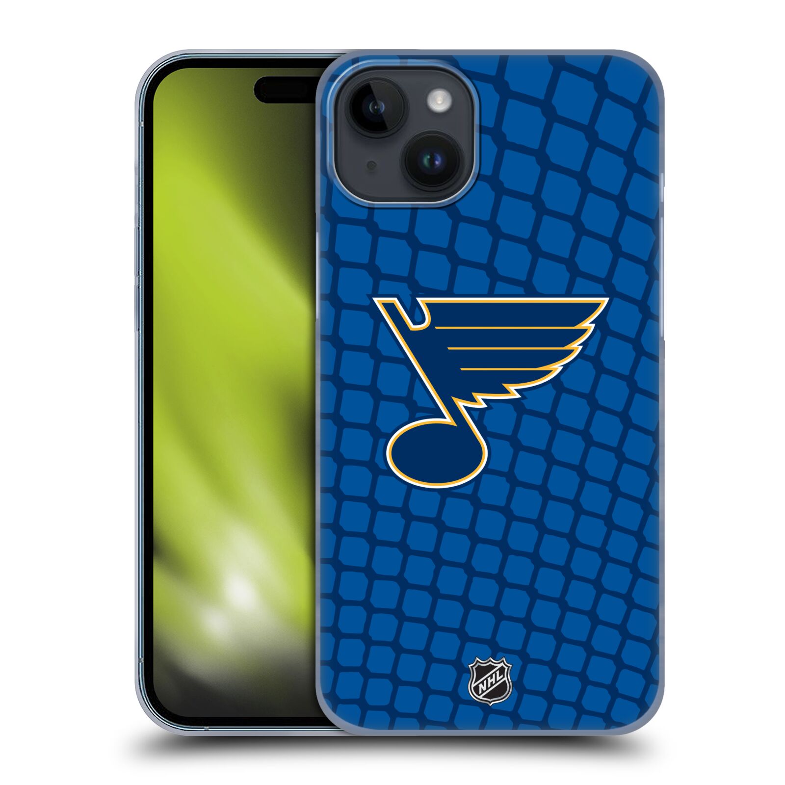 Plastový obal HEAD CASE na mobil Apple Iphone 15 PLUS  Hokej NHL - St. Louis Blues - Znak v brance