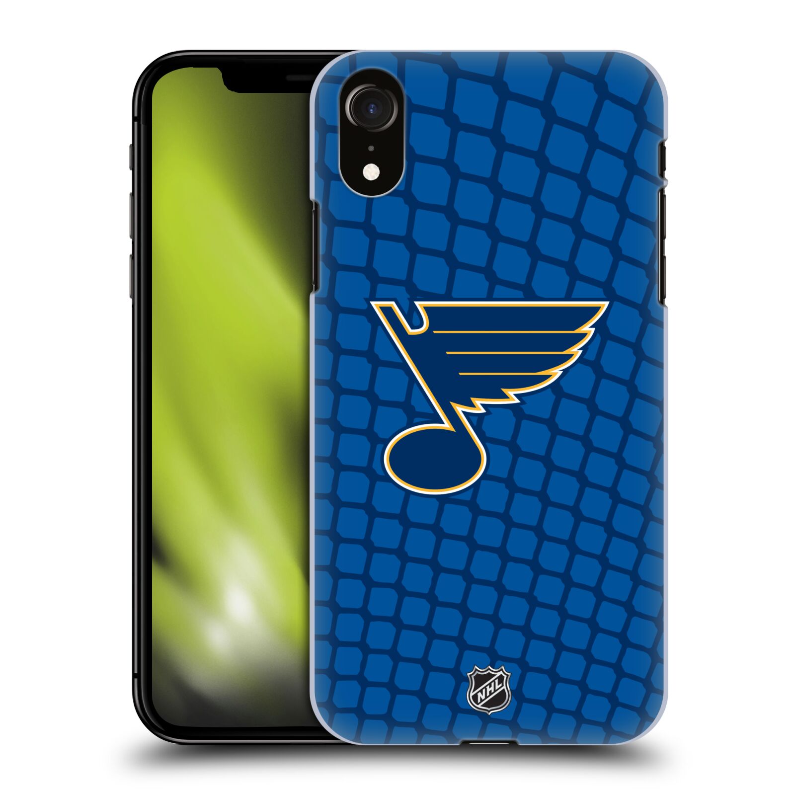 Pouzdro na mobil Apple Iphone XR - HEAD CASE - Hokej NHL - St. Louis Blues - Znak v brance