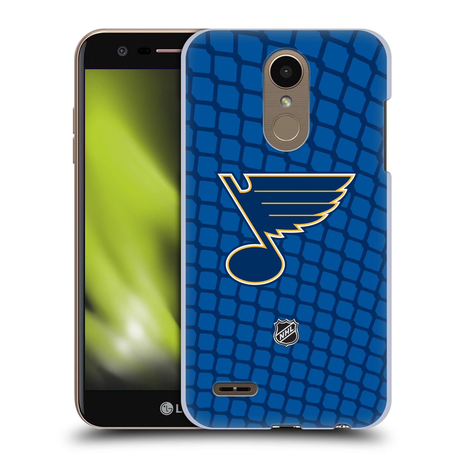 Pouzdro na mobil LG K10 2018 - HEAD CASE - Hokej NHL - St. Louis Blues - Znak v brance