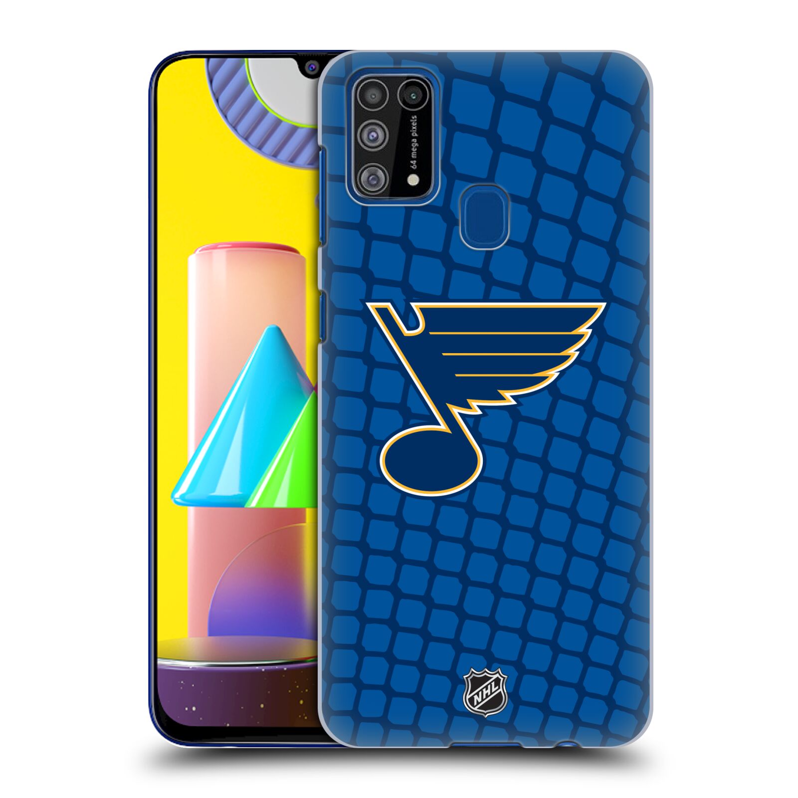 Pouzdro na mobil Samsung Galaxy M31 - HEAD CASE - Hokej NHL - St. Louis Blues - Znak v brance