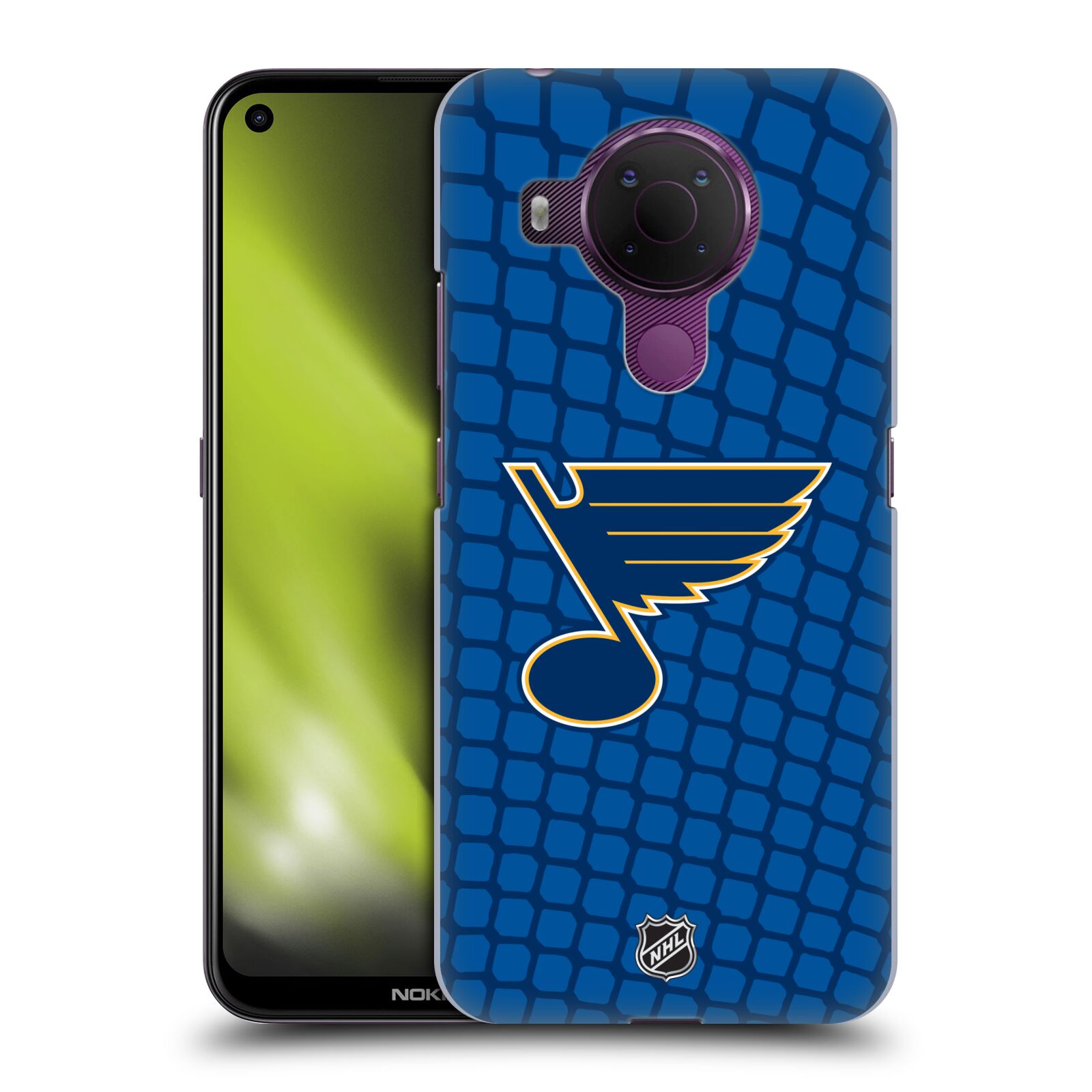 Pouzdro na mobil Nokia 5.4 - HEAD CASE - Hokej NHL - St. Louis Blues - Znak v brance