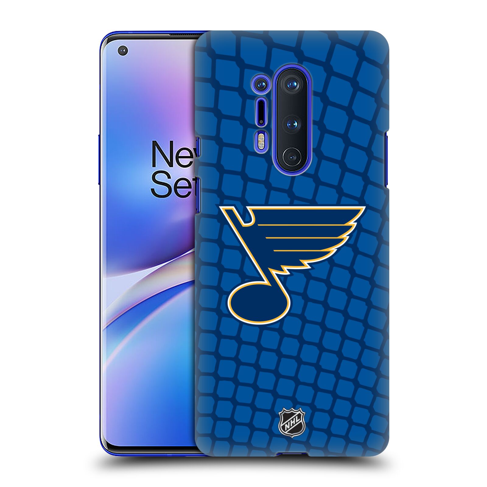 Pouzdro na mobil OnePlus 8 PRO 5G - HEAD CASE - Hokej NHL - St. Louis Blues - Znak v brance