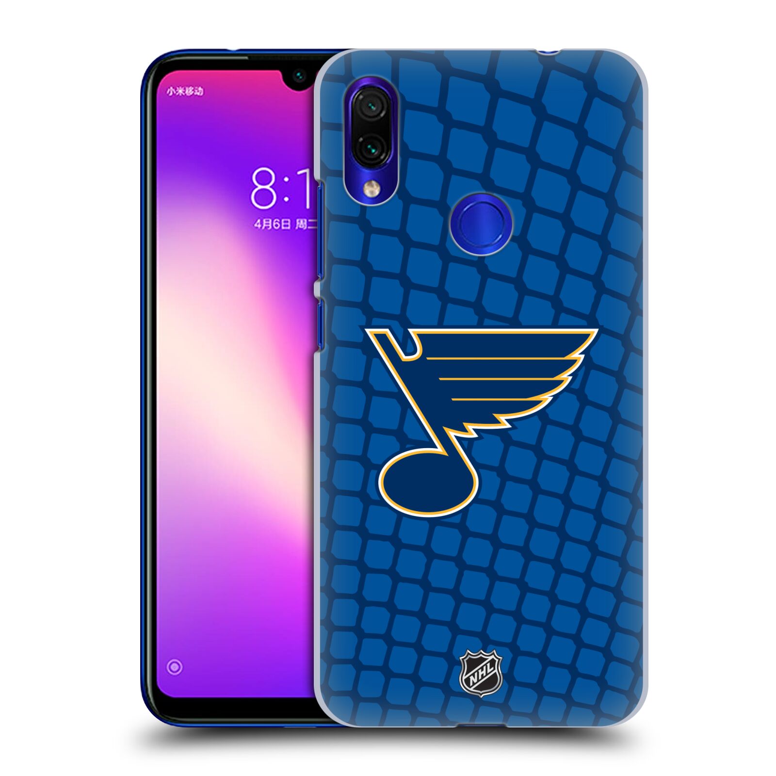 Pouzdro na mobil Xiaomi Redmi Note 7 - HEAD CASE - Hokej NHL - St. Louis Blues - Znak v brance