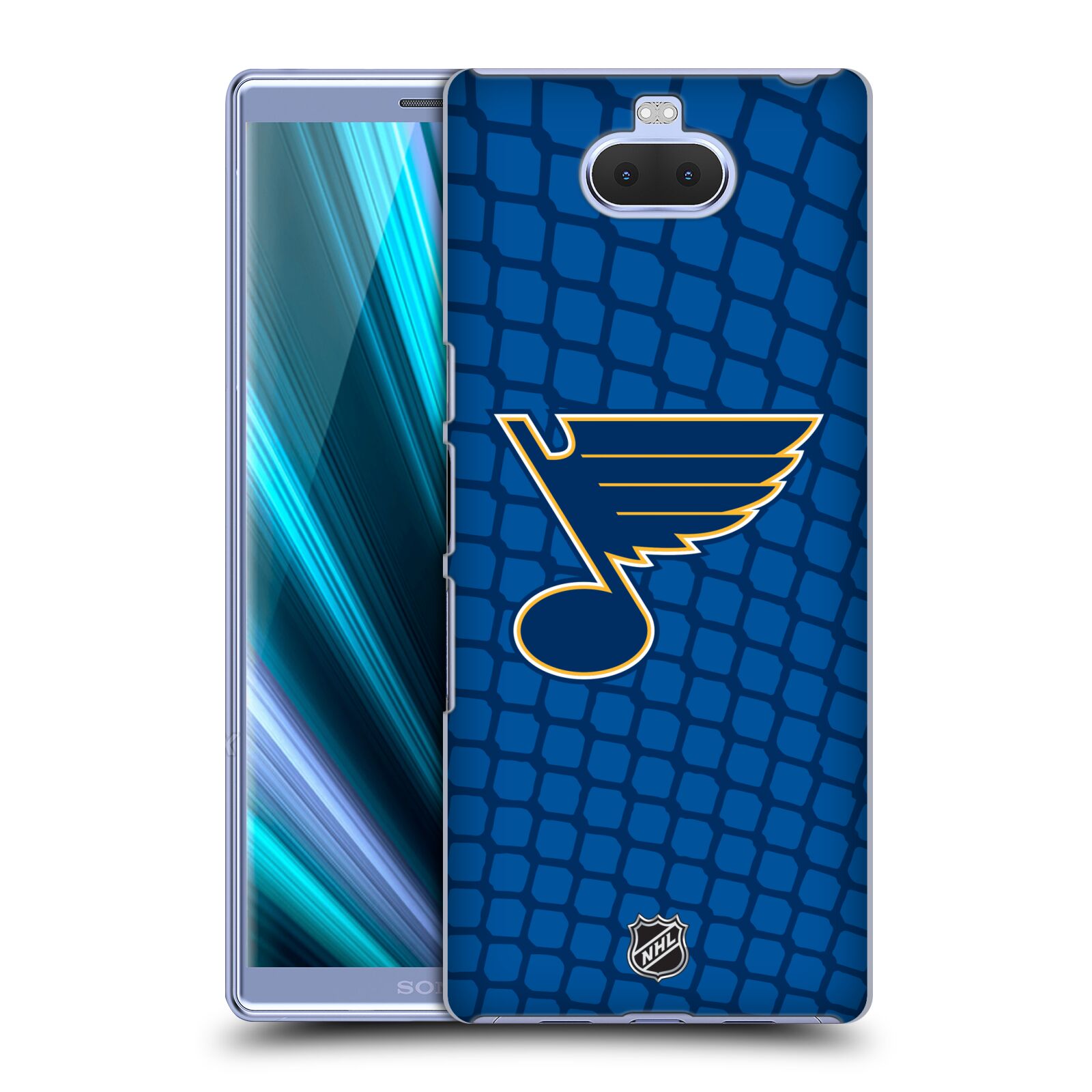 Pouzdro na mobil Sony Xperia 10 - HEAD CASE - Hokej NHL - St. Louis Blues - Znak v brance
