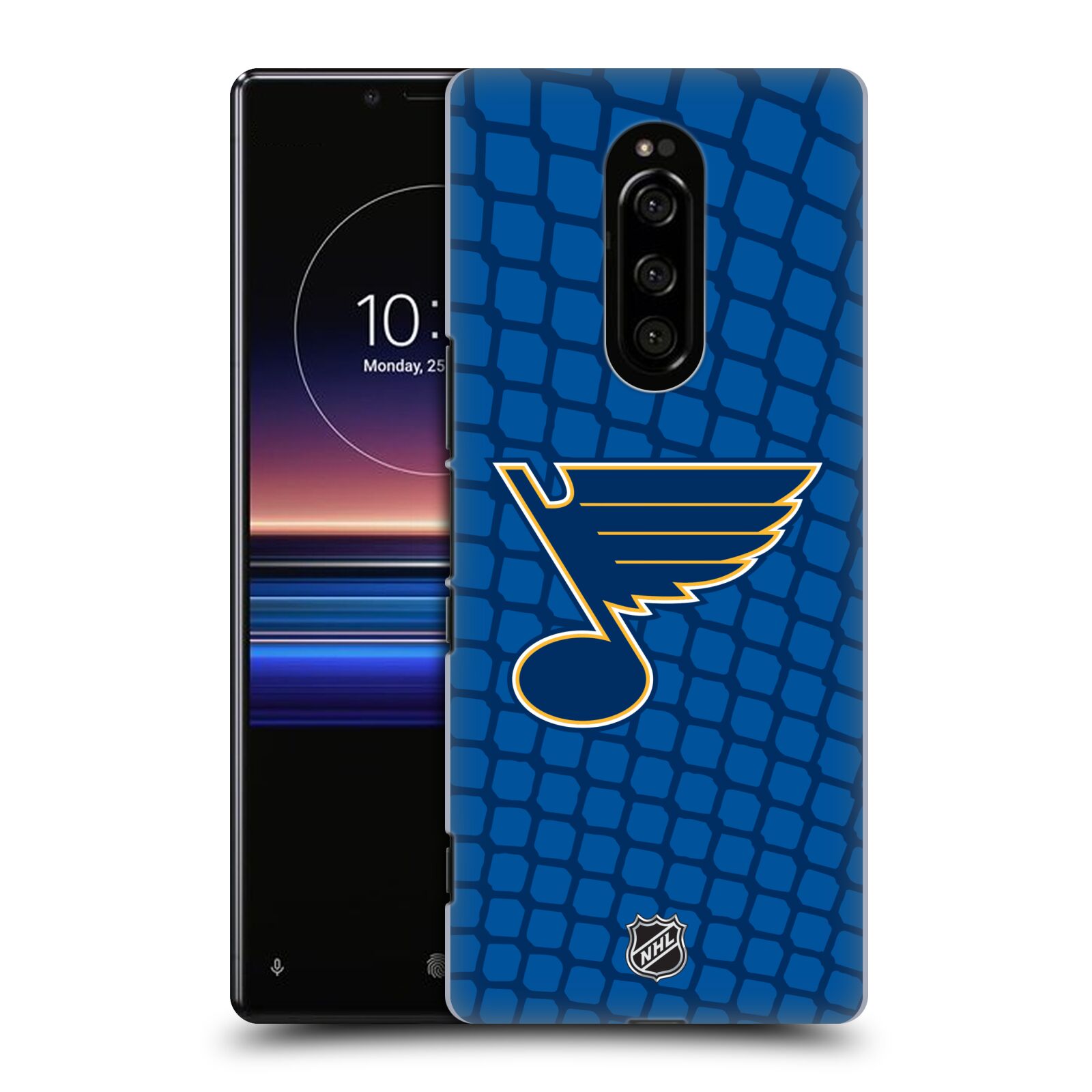 Pouzdro na mobil Sony Xperia 1 - HEAD CASE - Hokej NHL - St. Louis Blues - Znak v brance