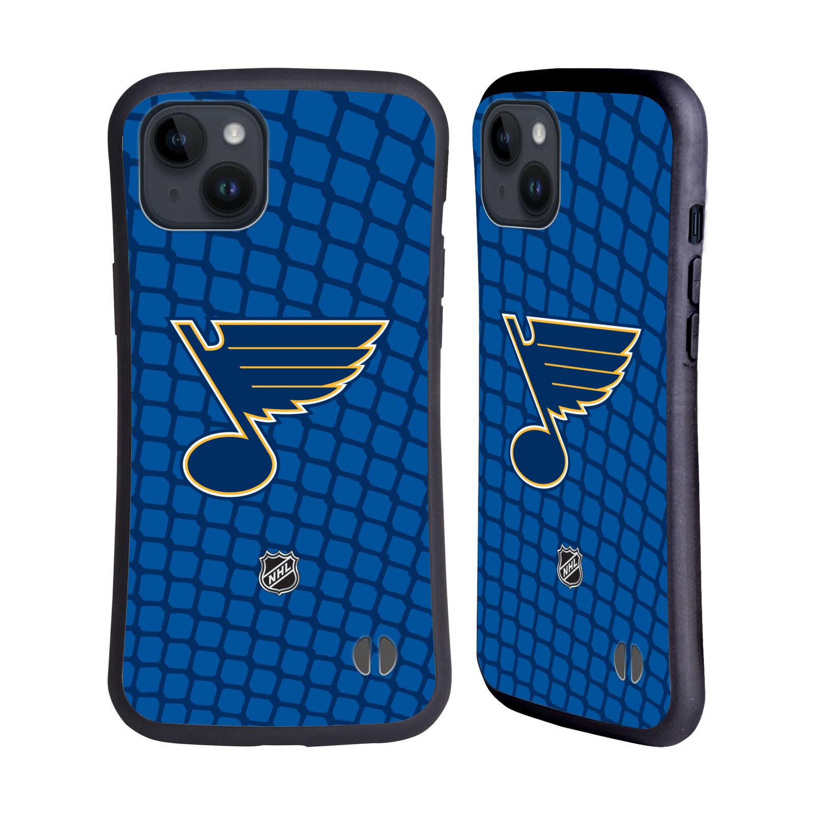 Obal na mobil Apple iPhone 15 PLUS - HEAD CASE - NHL - Síť branka St Louis Blues