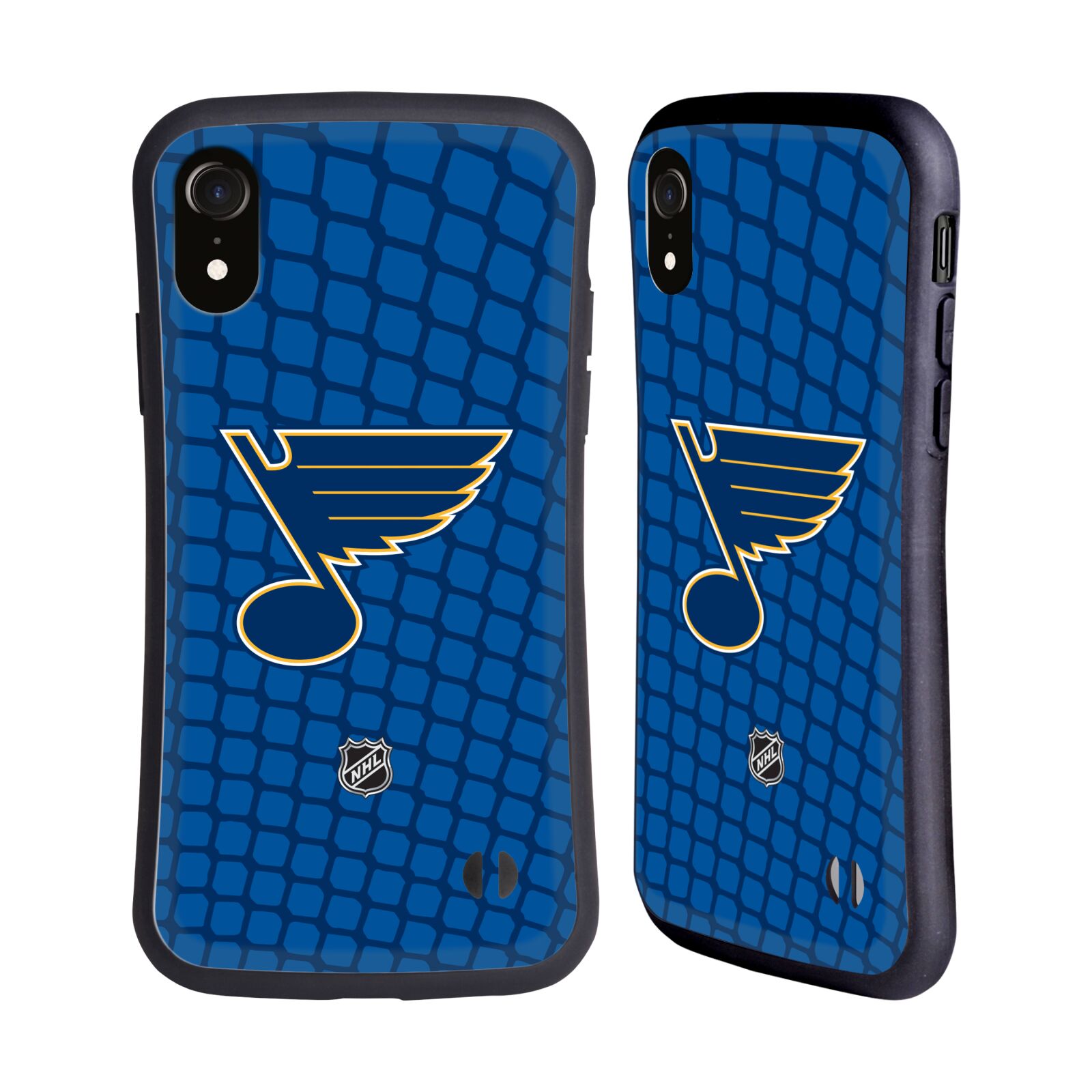 Obal na mobil Apple iPhone XR - HEAD CASE - NHL - Síť branka St Louis Blues