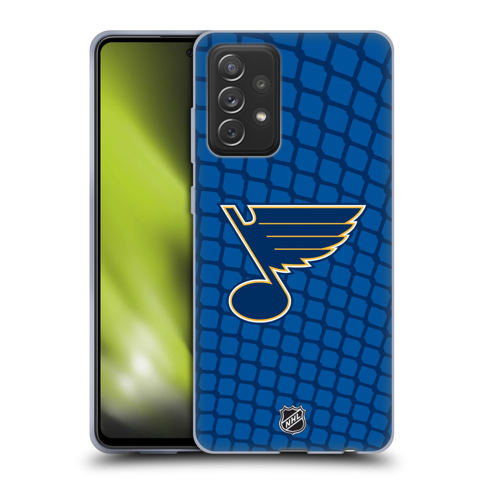 Pouzdro na mobil Samsung Galaxy A72 / A72 5G - HEAD CASE - Hokej NHL - St. Louis Blues - Znak v brance