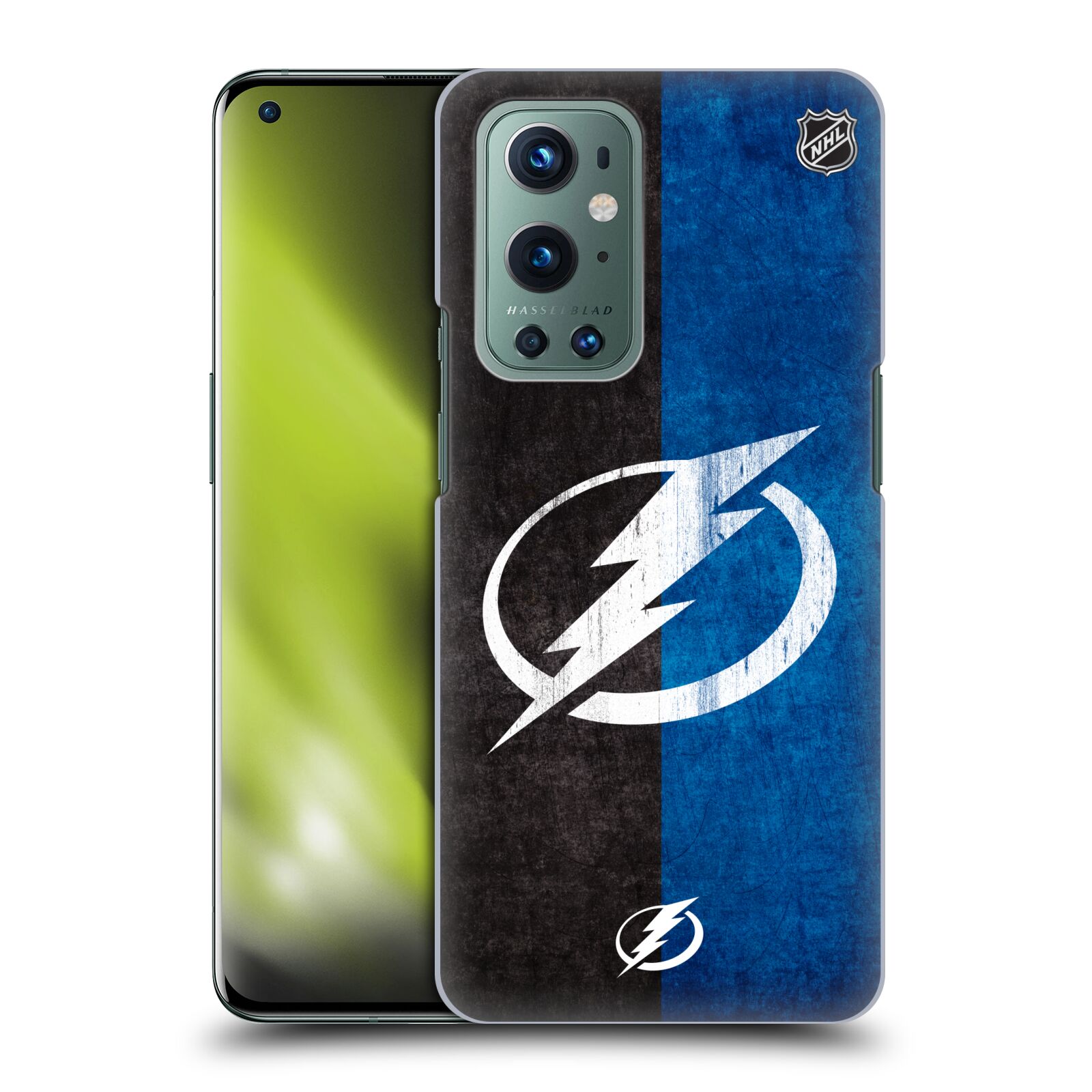 Pouzdro na mobil OnePlus 9 - HEAD CASE - Hokej NHL - Tampa Bay Lightning - Znak pruhy