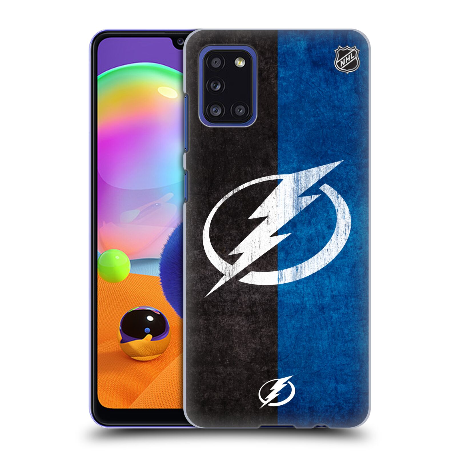 Pouzdro na mobil Samsung Galaxy A31 - HEAD CASE - Hokej NHL - Tampa Bay Lightning - Znak pruhy