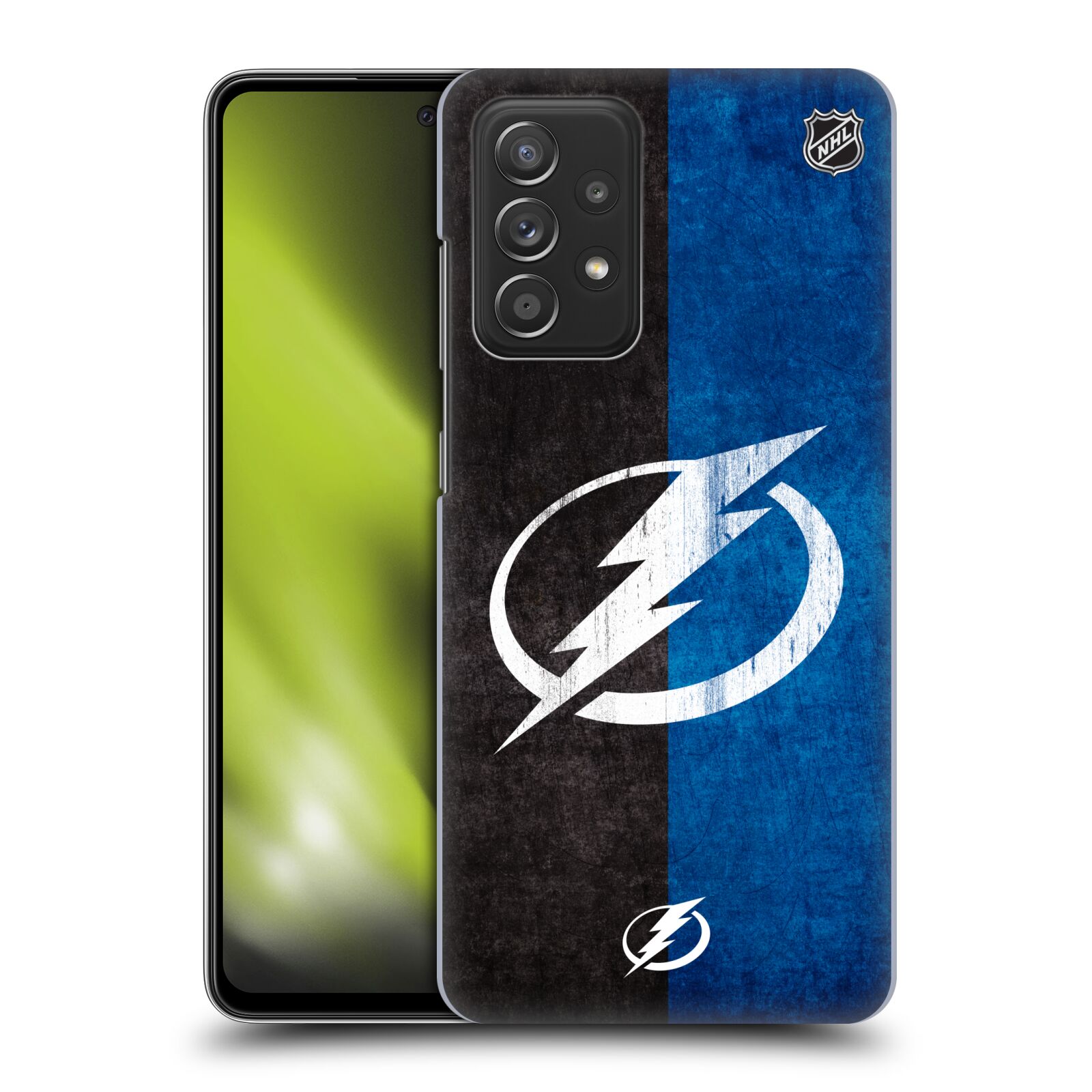 Pouzdro na mobil Samsung Galaxy A52 / A52 5G / A52s 5G - HEAD CASE - Hokej NHL - Tampa Bay Lightning - Znak pruhy