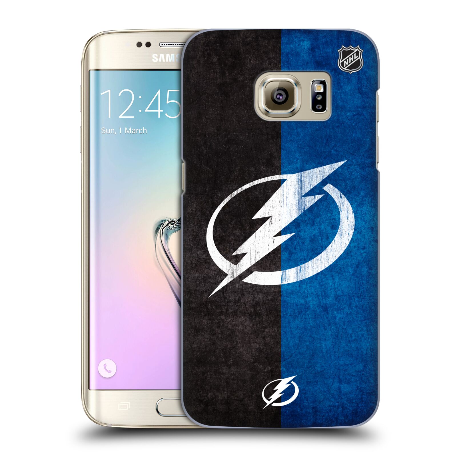 Pouzdro na mobil Samsung Galaxy S7 EDGE - HEAD CASE - Hokej NHL - Tampa Bay Lightning - Znak pruhy