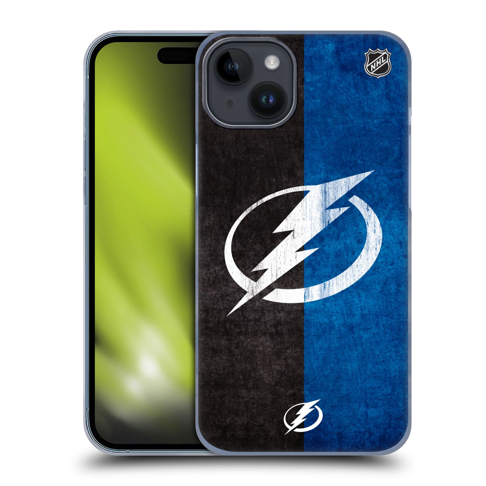 Plastový obal HEAD CASE na mobil Apple Iphone 15 PLUS  Hokej NHL - Tampa Bay Lightning - Znak pruhy