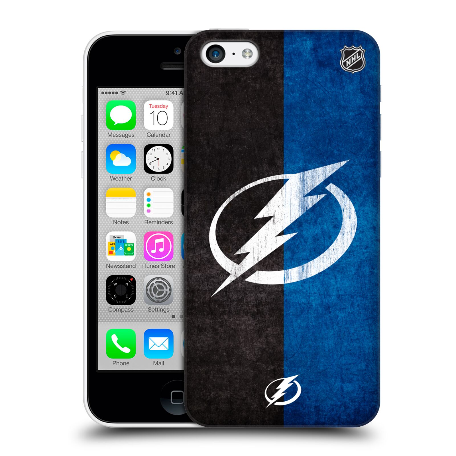 Pouzdro na mobil Apple Iphone 5C - HEAD CASE - Hokej NHL - Tampa Bay Lightning - Znak pruhy