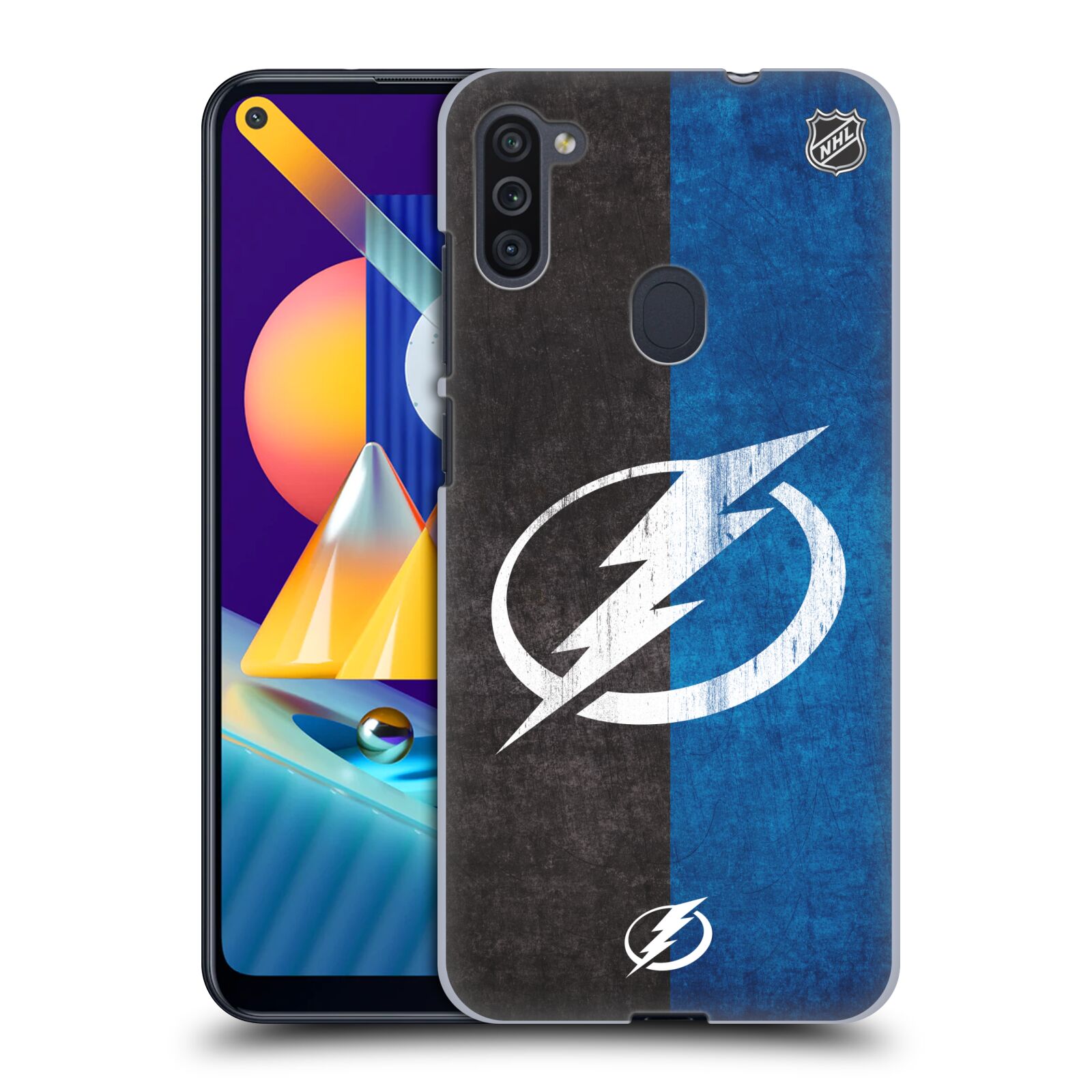 Pouzdro na mobil Samsung Galaxy M11 - HEAD CASE - Hokej NHL - Tampa Bay Lightning - Znak pruhy