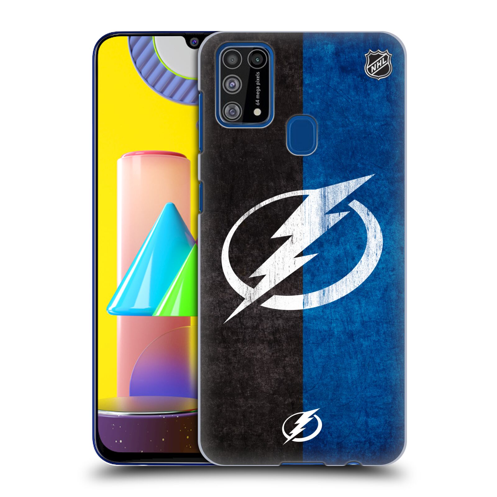 Pouzdro na mobil Samsung Galaxy M31 - HEAD CASE - Hokej NHL - Tampa Bay Lightning - Znak pruhy