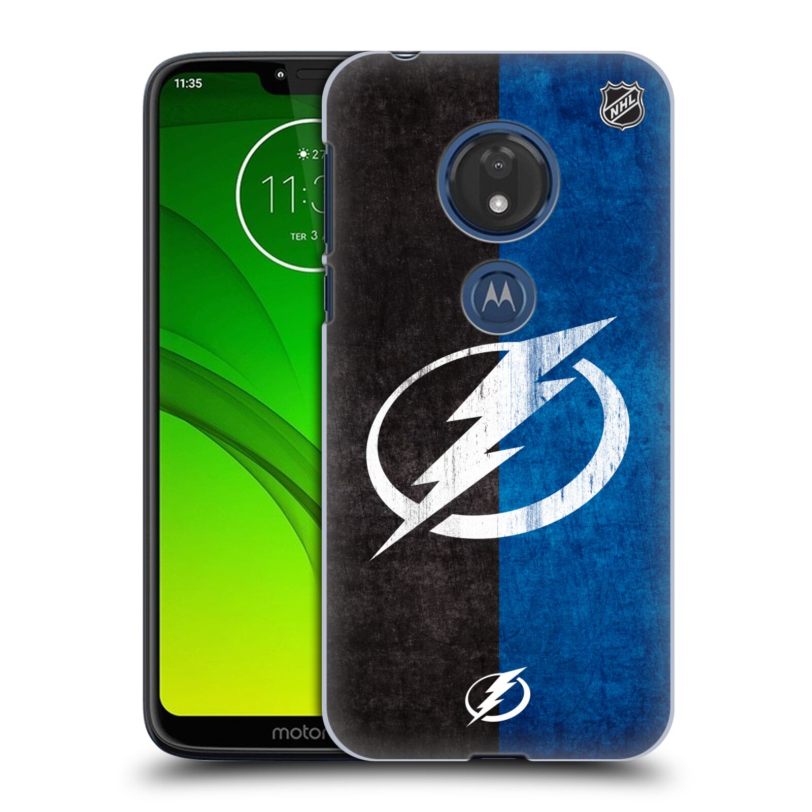 Pouzdro na mobil Motorola Moto G7 Play - HEAD CASE - Hokej NHL - Tampa Bay Lightning - Znak pruhy