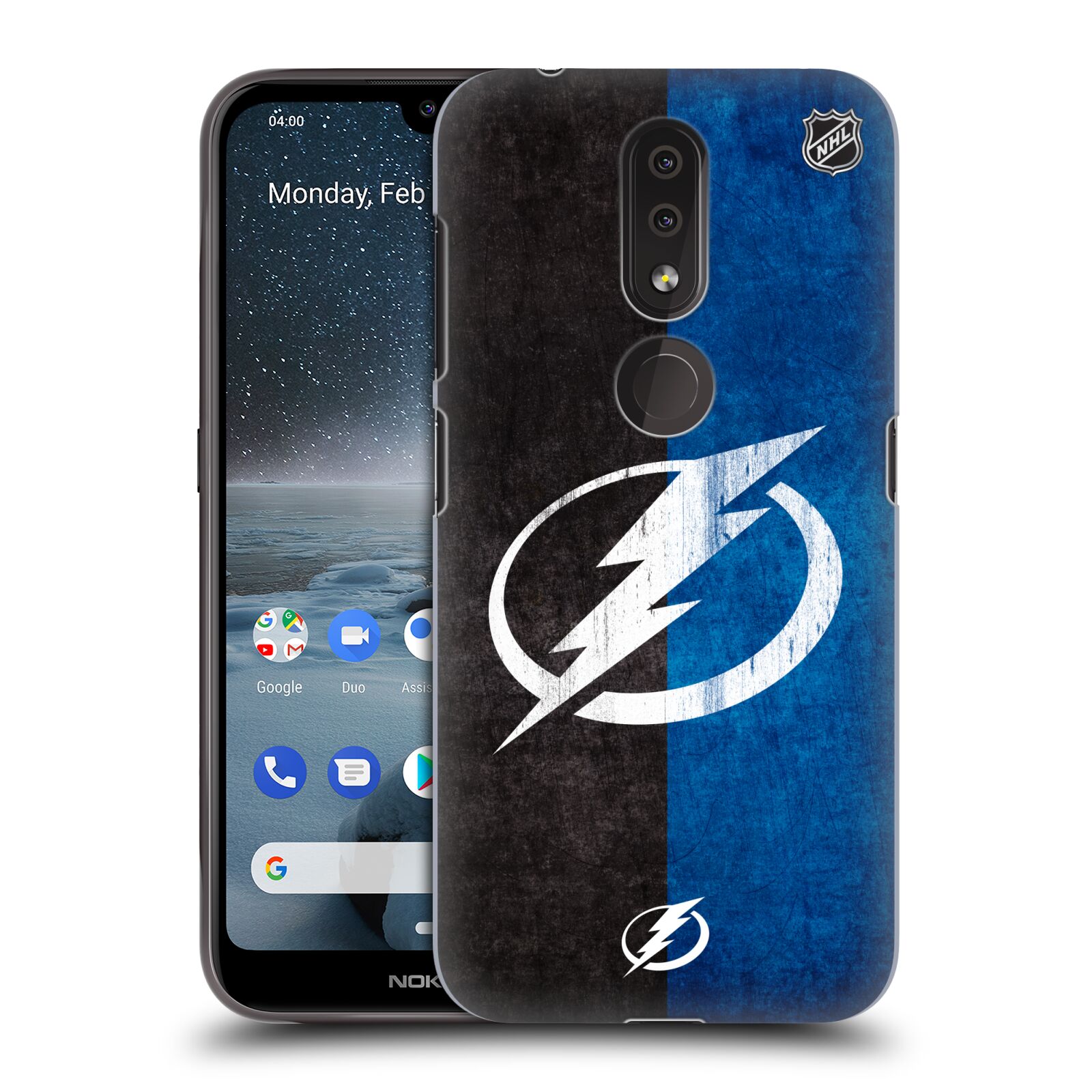 Pouzdro na mobil Nokia 4.2 - HEAD CASE - Hokej NHL - Tampa Bay Lightning - Znak pruhy