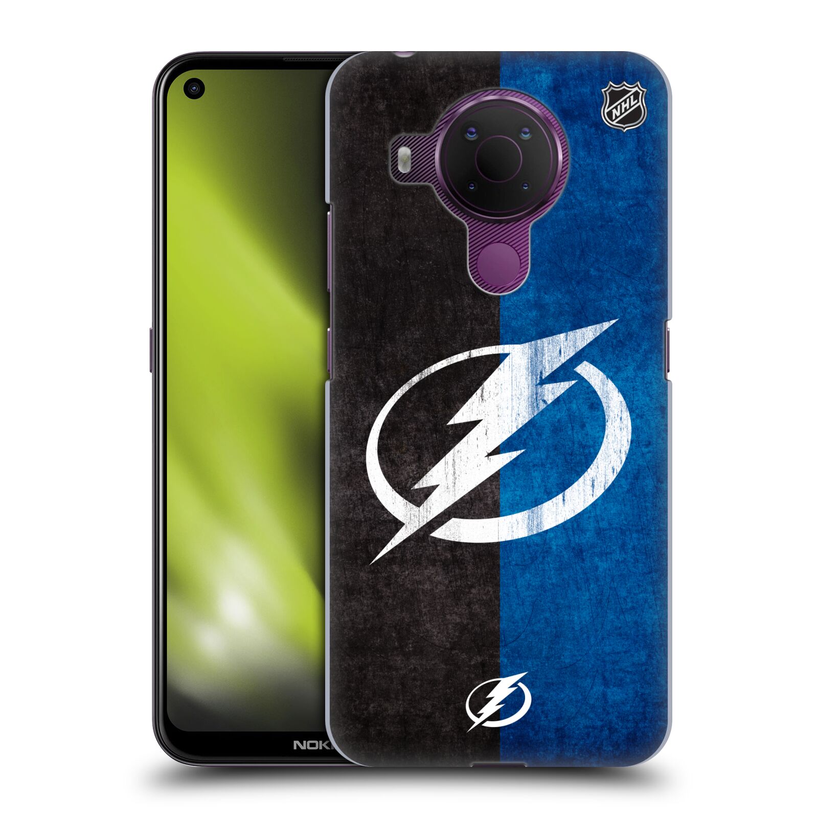 Pouzdro na mobil Nokia 5.4 - HEAD CASE - Hokej NHL - Tampa Bay Lightning - Znak pruhy