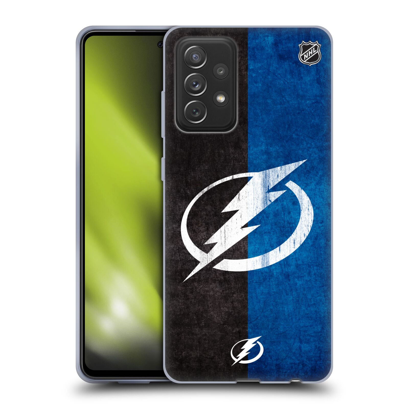 Pouzdro na mobil Samsung Galaxy A72 / A72 5G - HEAD CASE - Hokej NHL - Tampa Bay Lightning - Znak pruhy