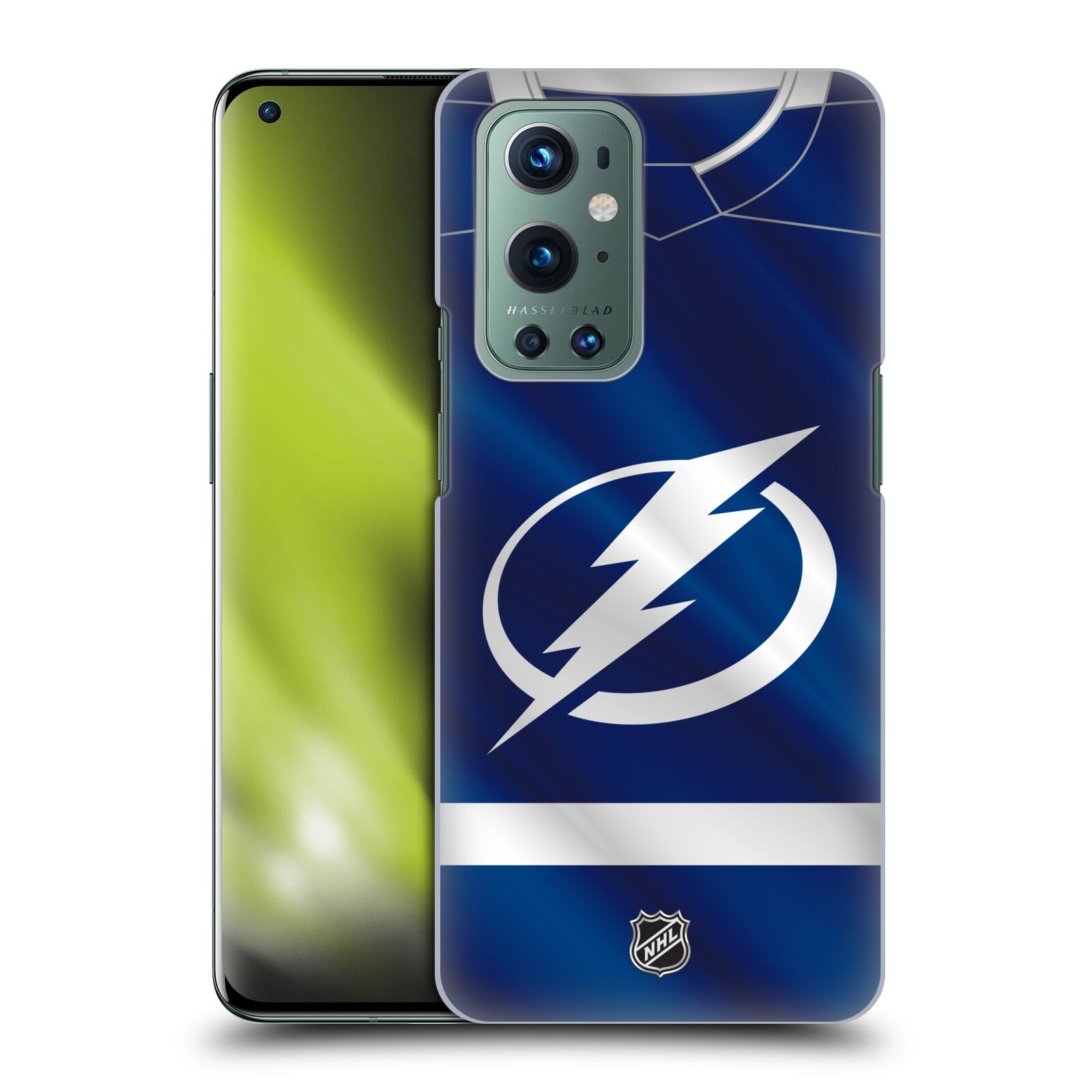 Pouzdro na mobil OnePlus 9 - HEAD CASE - Hokej NHL - Tampa Bay Lightning - Znak dres