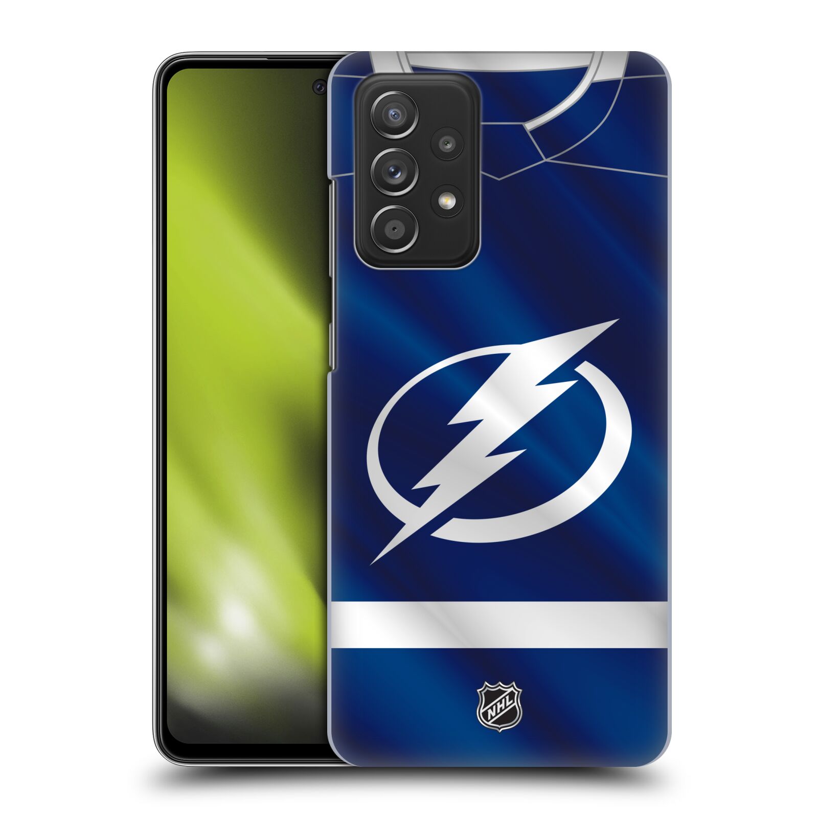 Pouzdro na mobil Samsung Galaxy A52 / A52 5G / A52s 5G - HEAD CASE - Hokej NHL - Tampa Bay Lightning - Znak dres