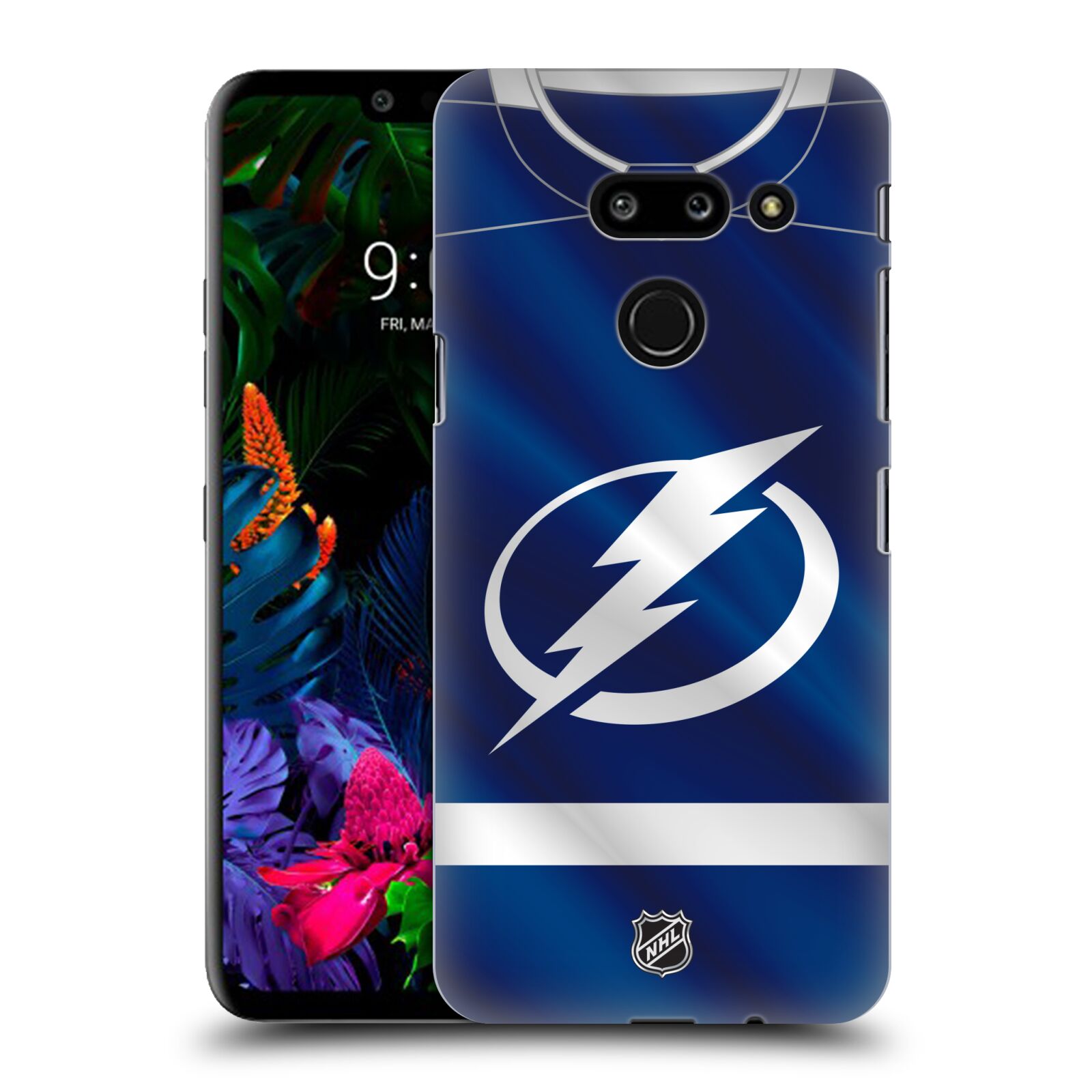 Pouzdro na mobil LG G8 ThinQ - HEAD CASE - Hokej NHL - Tampa Bay Lightning - Znak dres