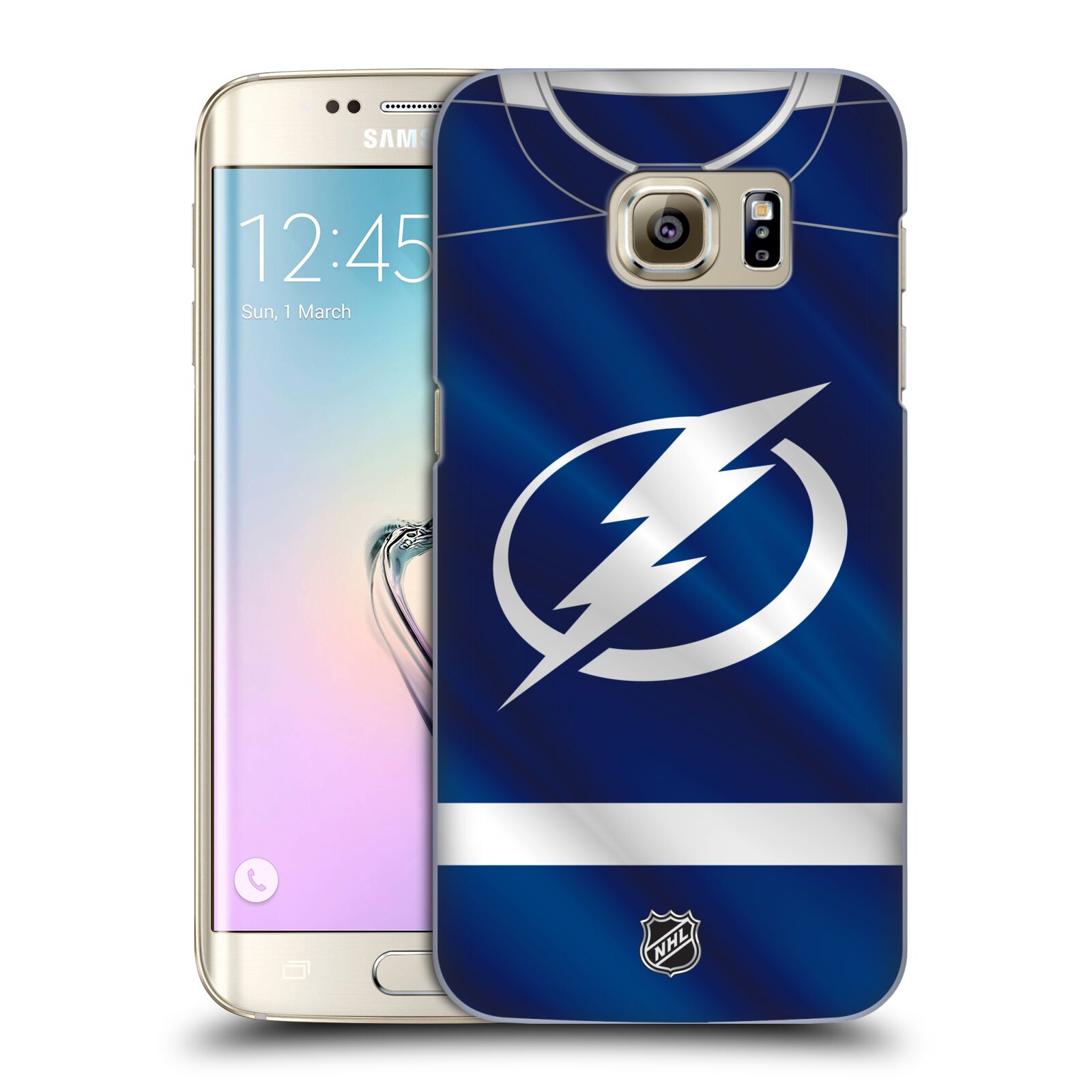 Pouzdro na mobil Samsung Galaxy S7 EDGE - HEAD CASE - Hokej NHL - Tampa Bay Lightning - Znak dres