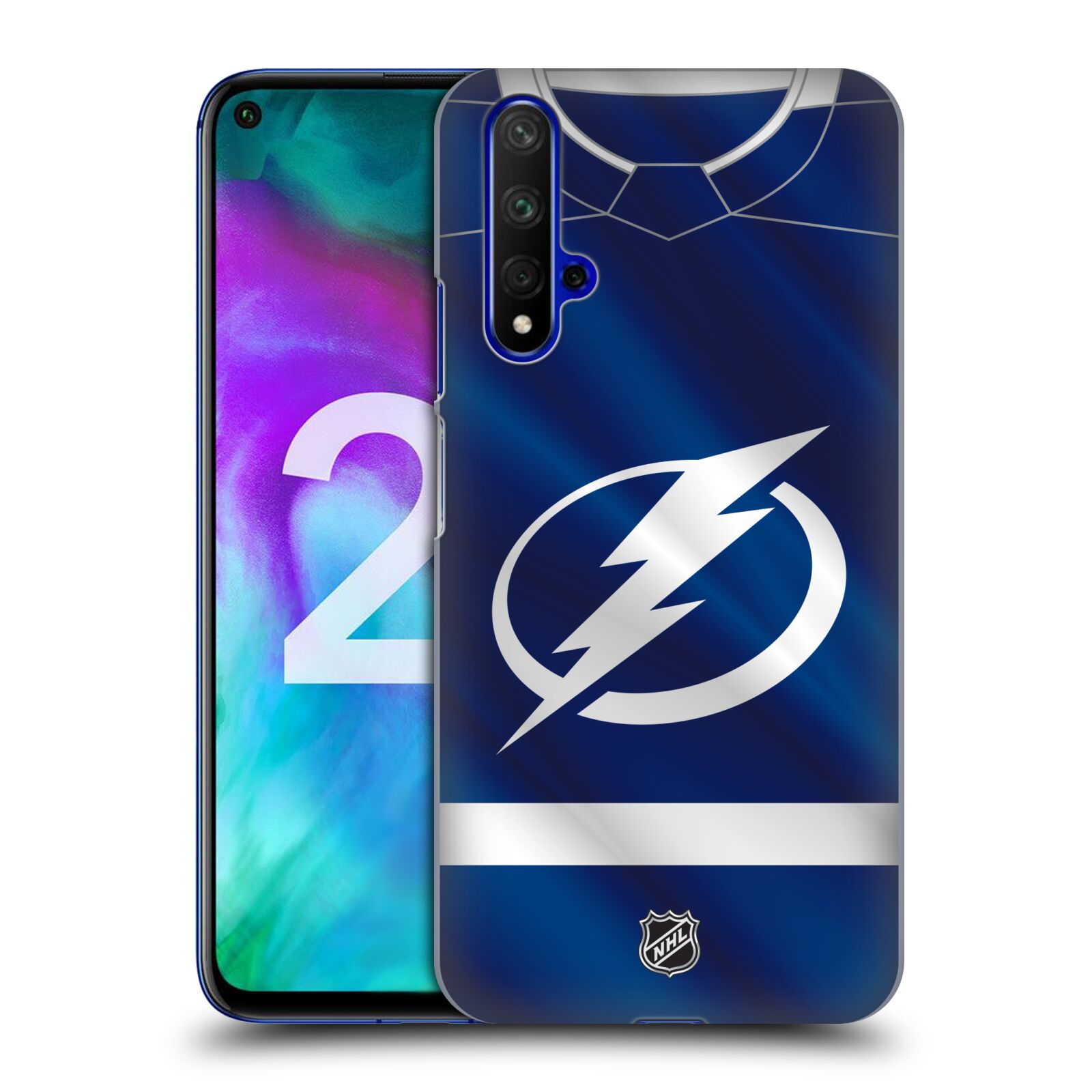 Pouzdro na mobil HONOR 20 - HEAD CASE - Hokej NHL - Tampa Bay Lightning - Znak dres