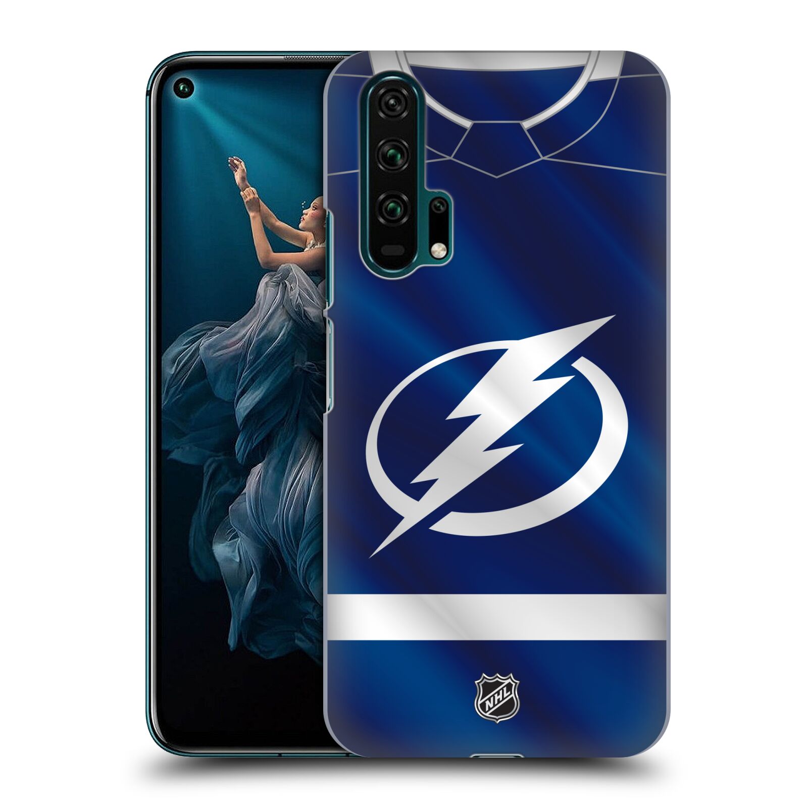 Pouzdro na mobil HONOR 20 PRO - HEAD CASE - Hokej NHL - Tampa Bay Lightning - Znak dres