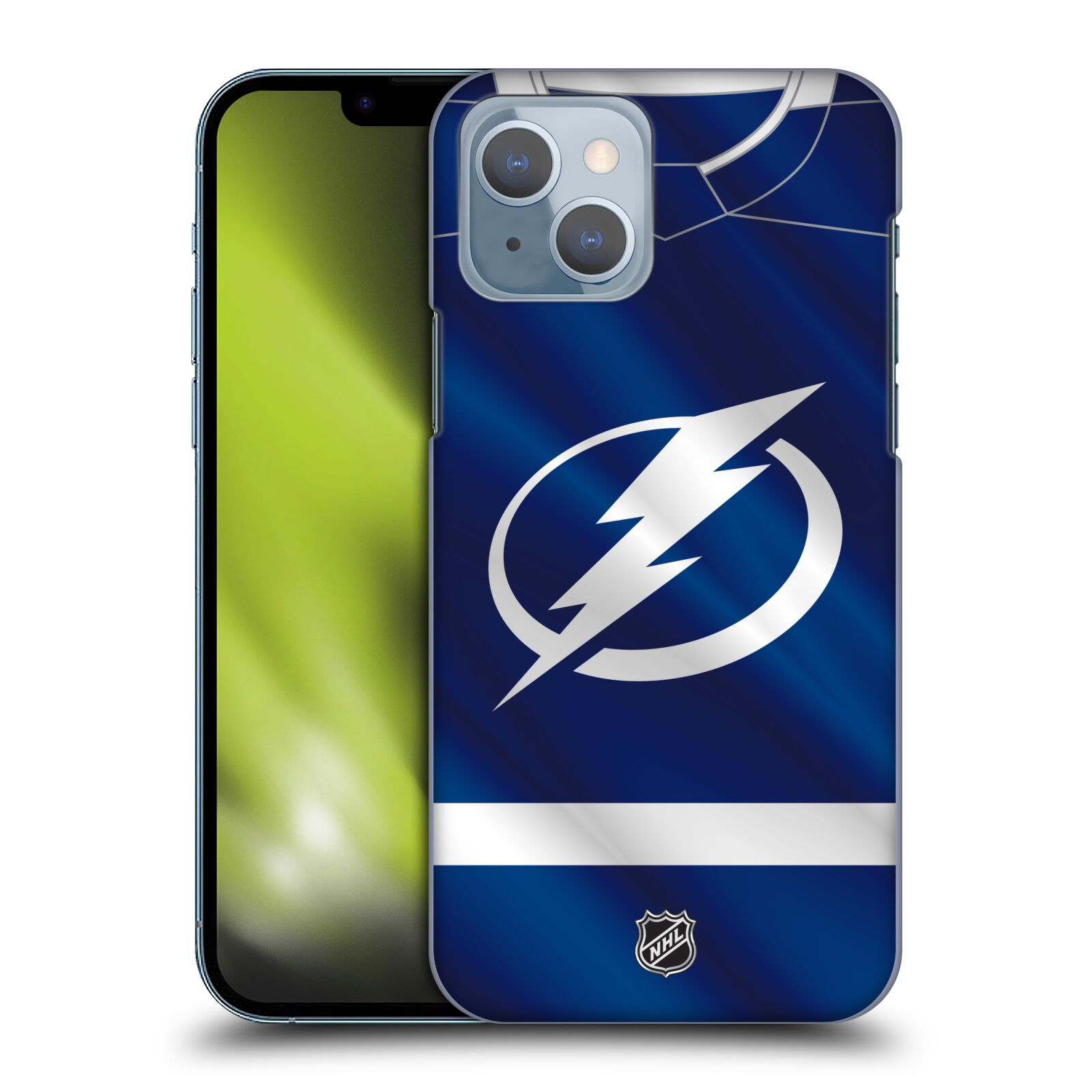 Pouzdro na mobil Apple Iphone 14 - HEAD CASE - Hokej NHL - Tampa Bay Lightning - Znak dres