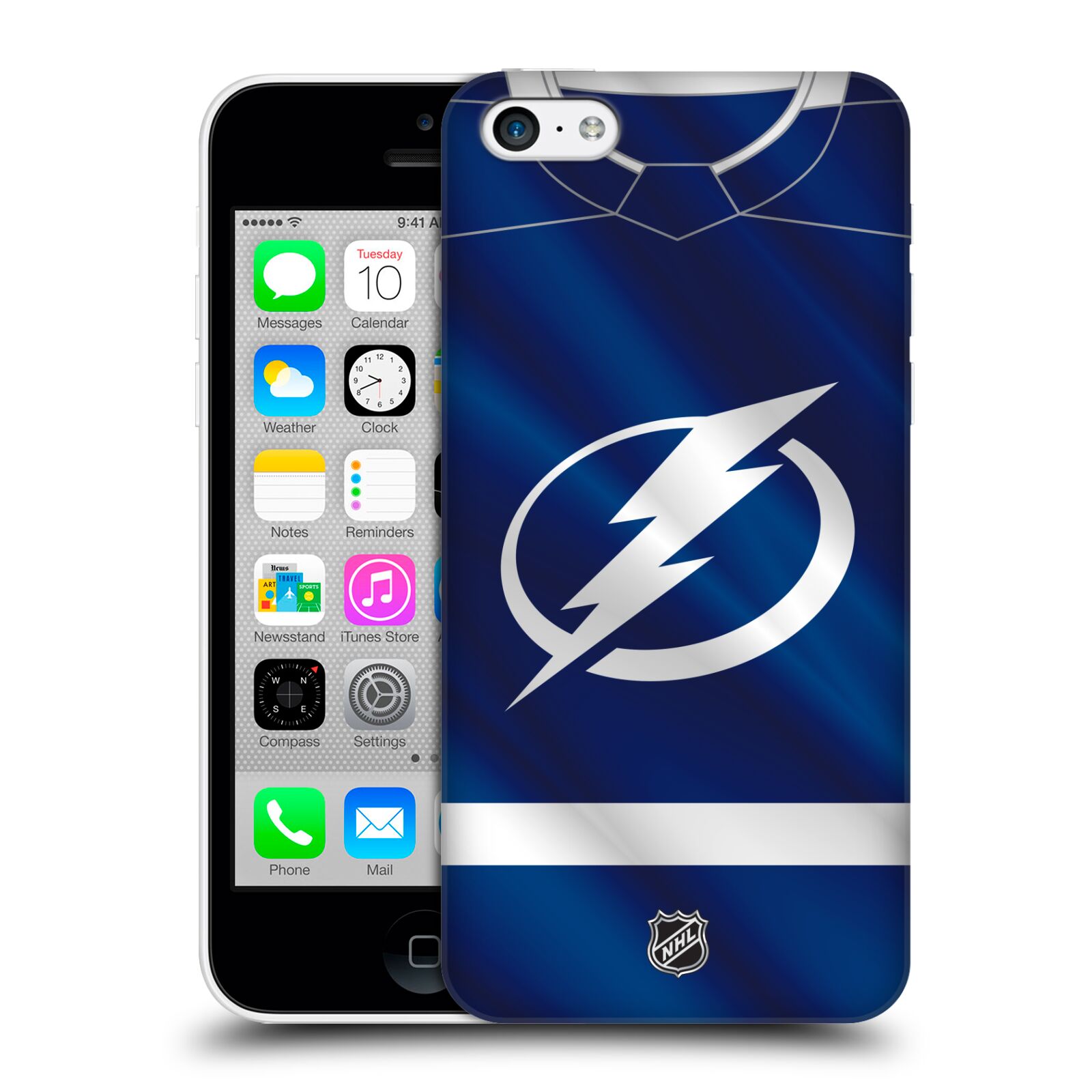 Pouzdro na mobil Apple Iphone 5C - HEAD CASE - Hokej NHL - Tampa Bay Lightning - Znak dres