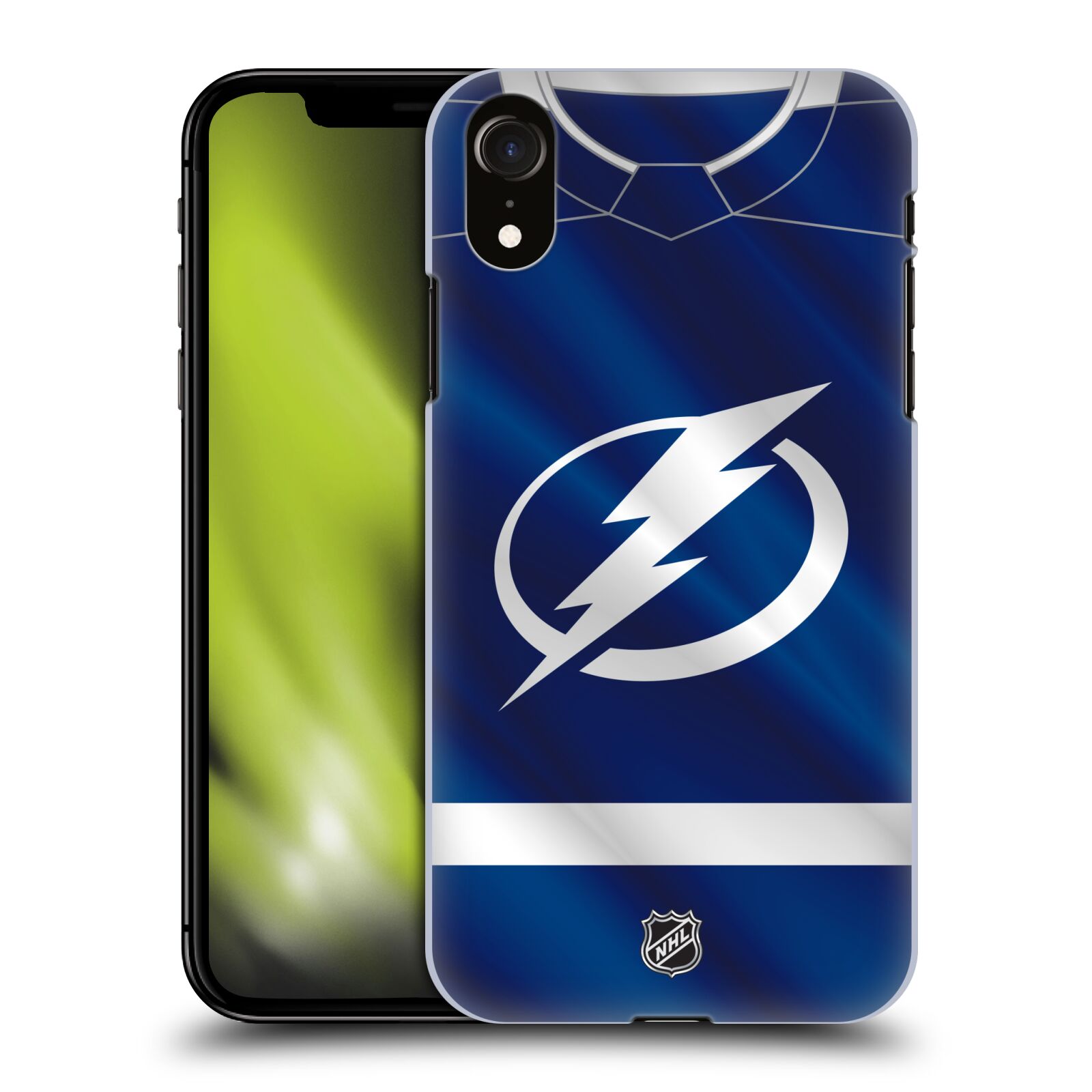 Pouzdro na mobil Apple Iphone XR - HEAD CASE - Hokej NHL - Tampa Bay Lightning - Znak dres