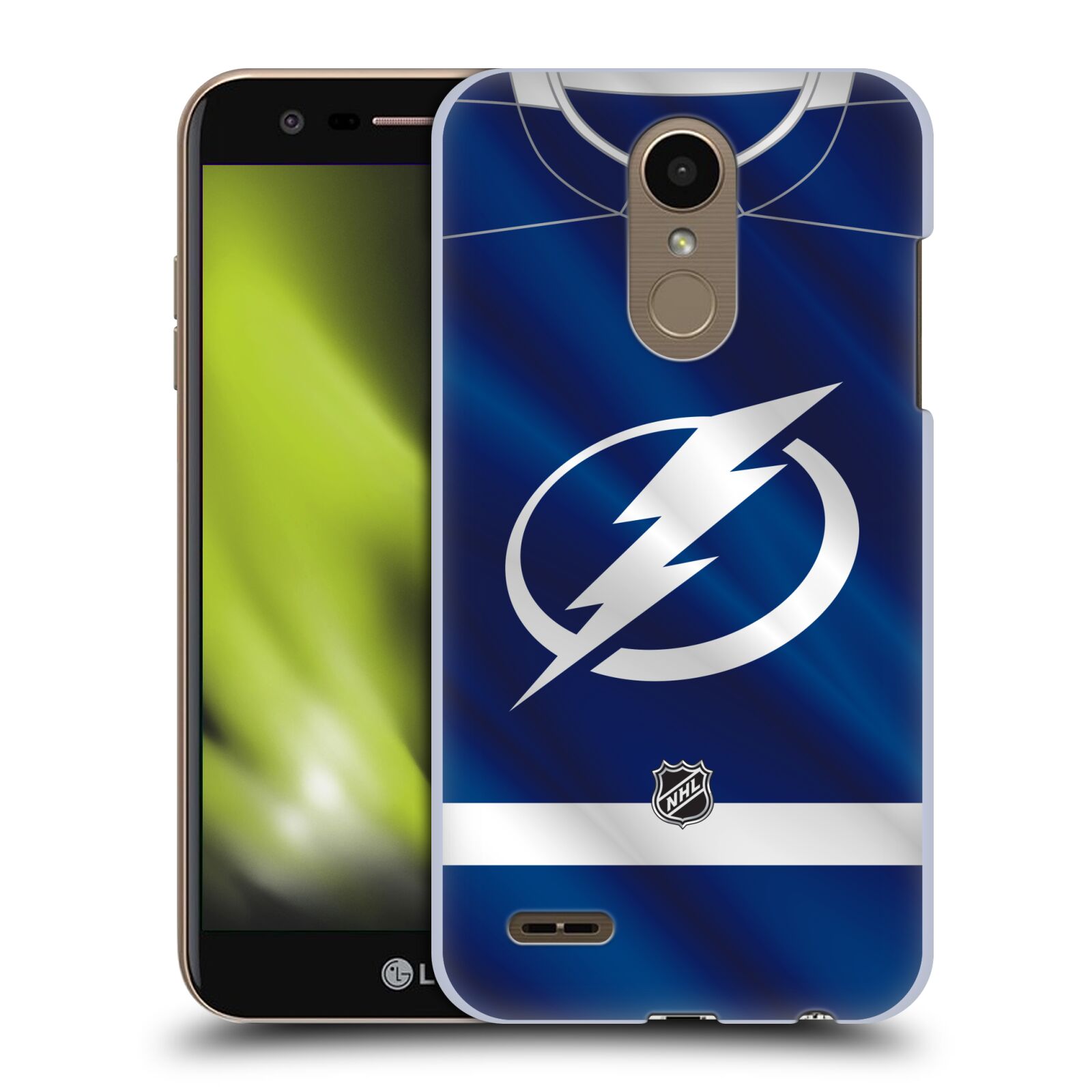 Pouzdro na mobil LG K10 2018 - HEAD CASE - Hokej NHL - Tampa Bay Lightning - Znak dres