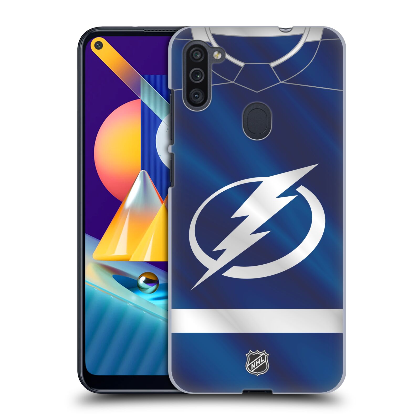 Pouzdro na mobil Samsung Galaxy M11 - HEAD CASE - Hokej NHL - Tampa Bay Lightning - Znak dres