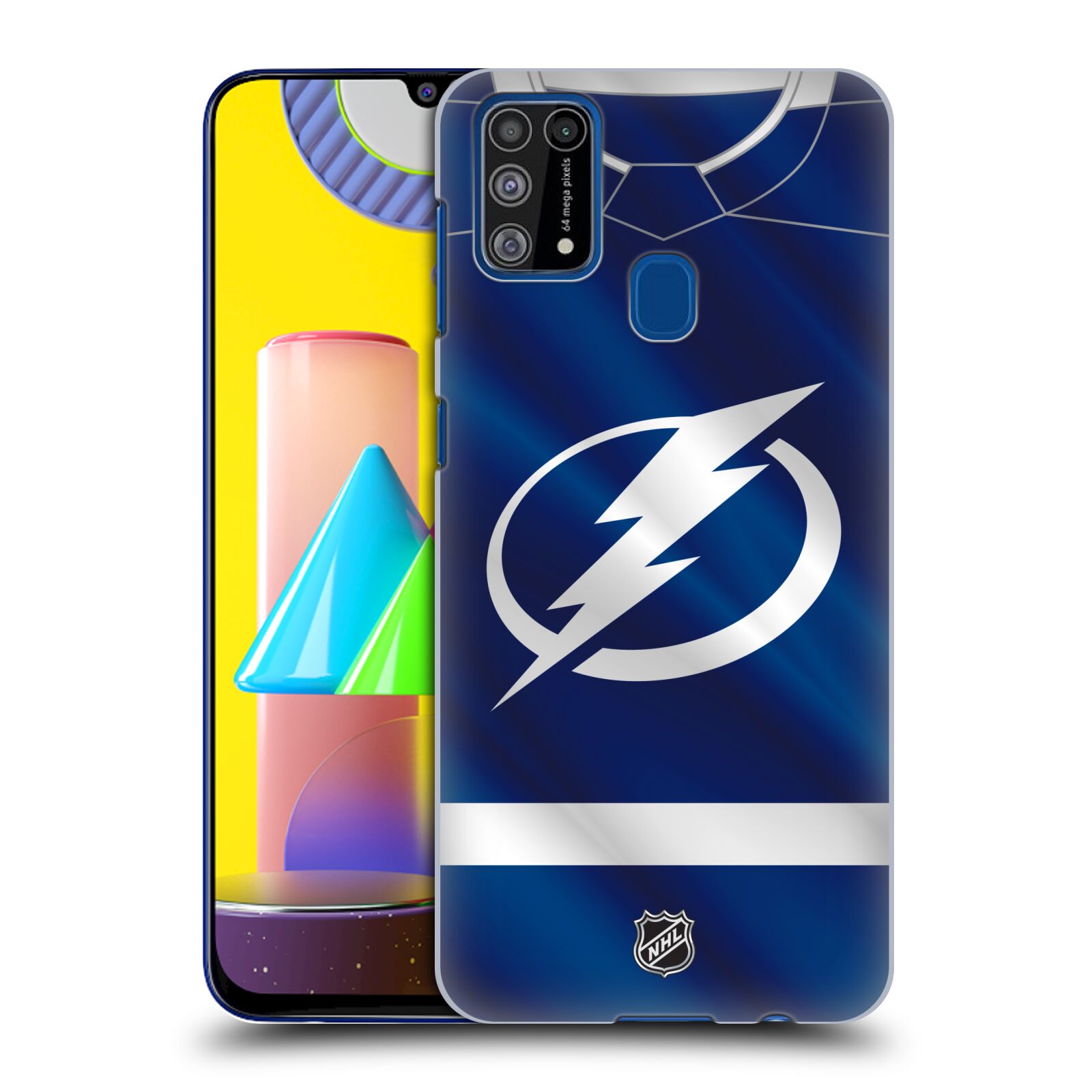Pouzdro na mobil Samsung Galaxy M31 - HEAD CASE - Hokej NHL - Tampa Bay Lightning - Znak dres