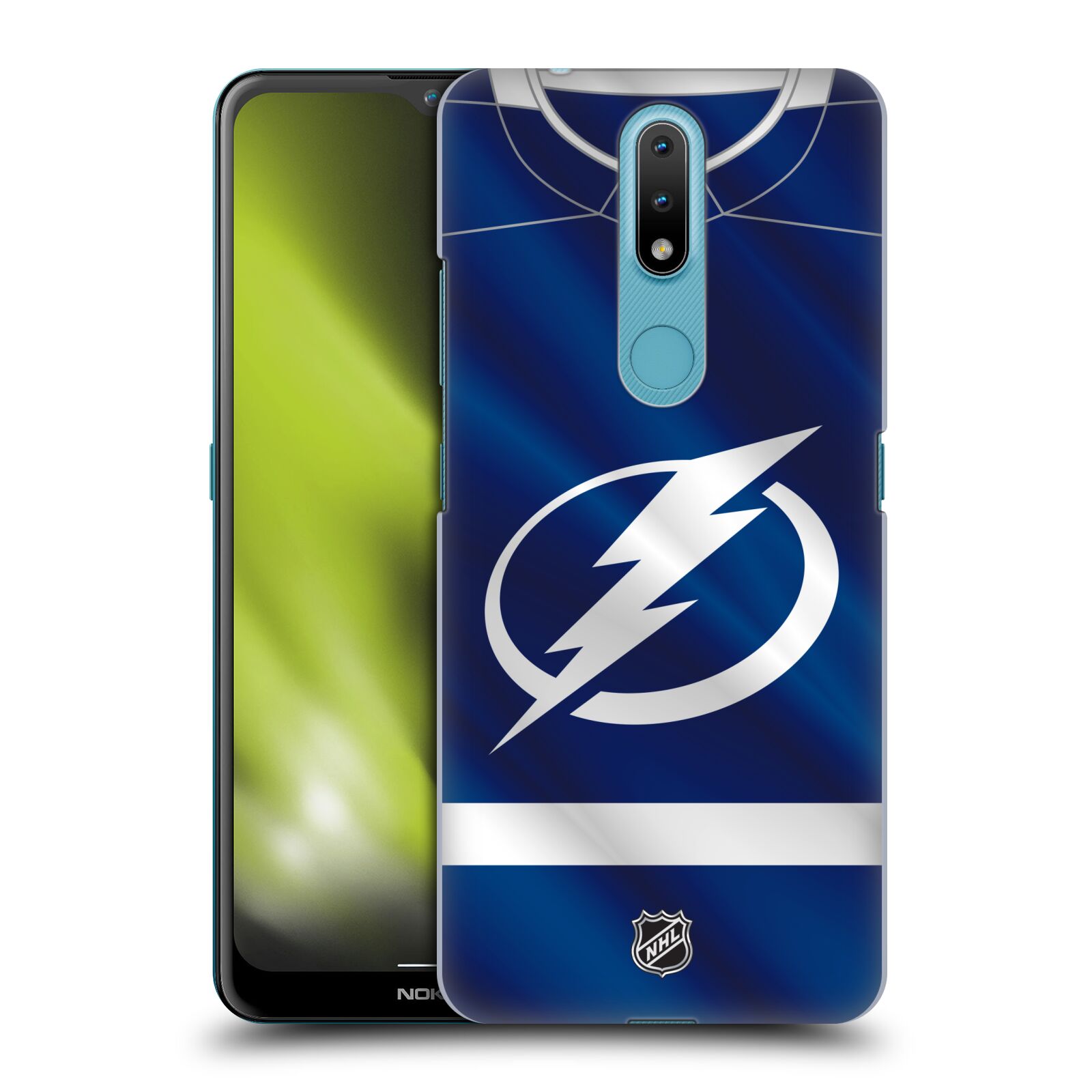Pouzdro na mobil Nokia 2.4 - HEAD CASE - Hokej NHL - Tampa Bay Lightning - Znak dres