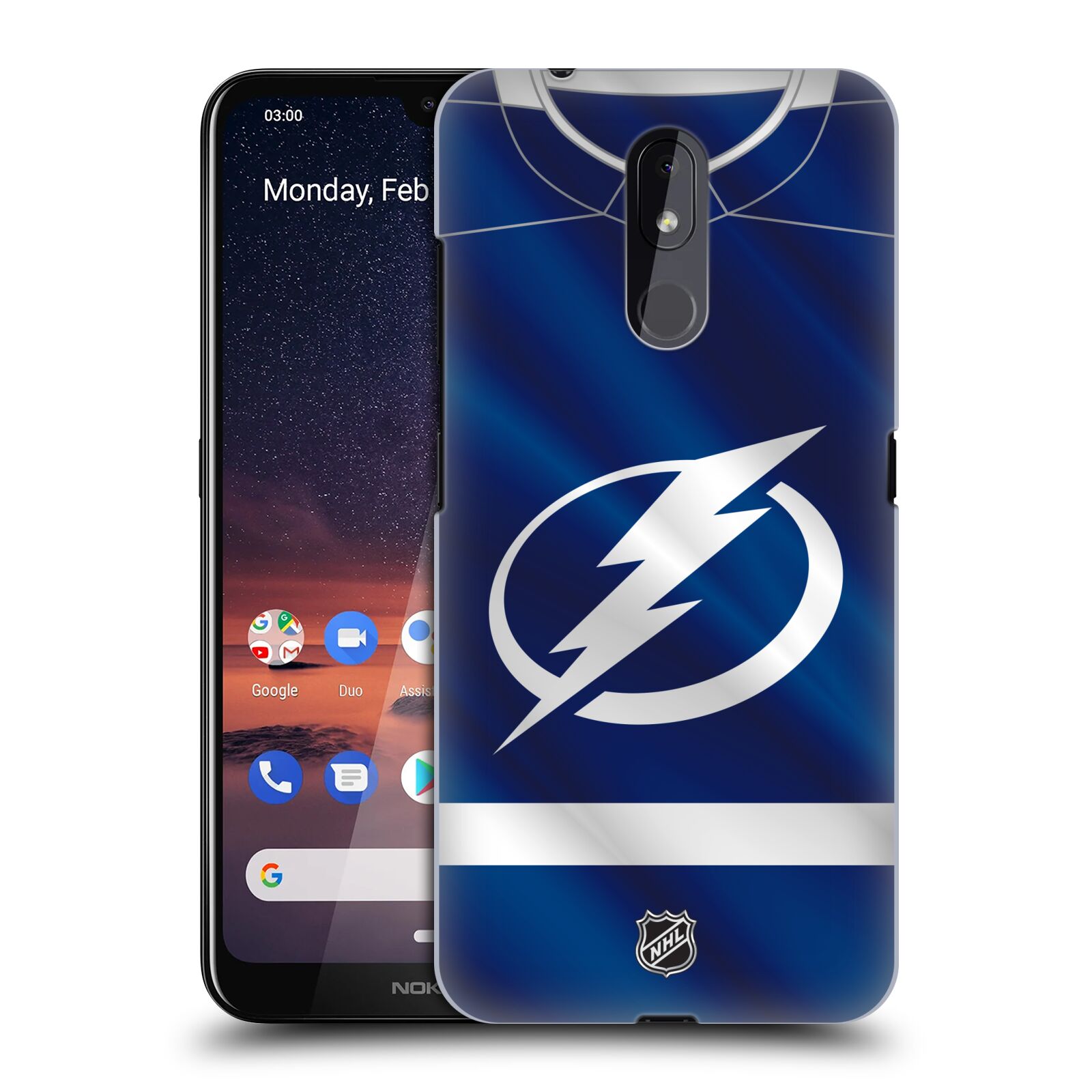 Pouzdro na mobil Nokia 3.2 - HEAD CASE - Hokej NHL - Tampa Bay Lightning - Znak dres