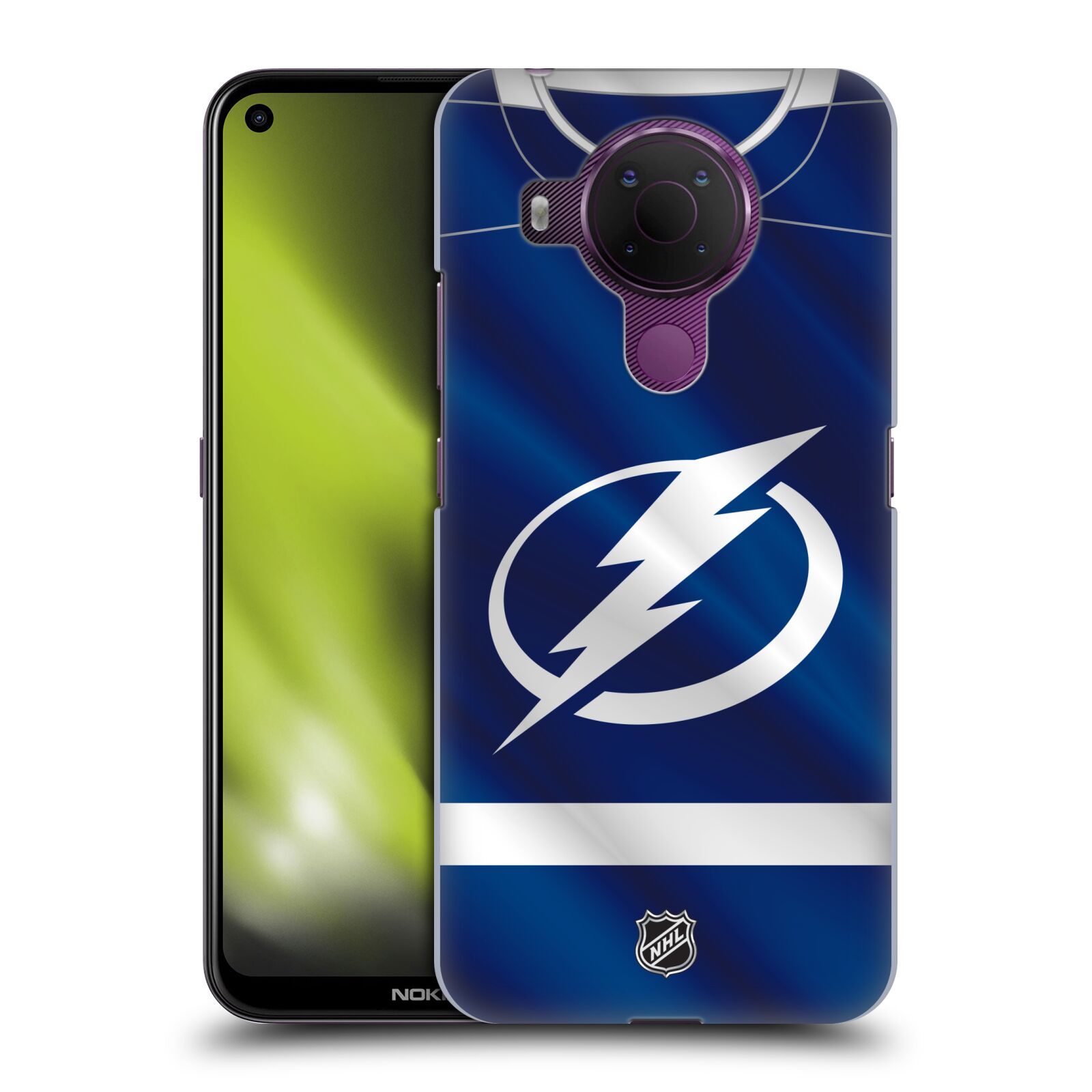Pouzdro na mobil Nokia 5.4 - HEAD CASE - Hokej NHL - Tampa Bay Lightning - Znak dres