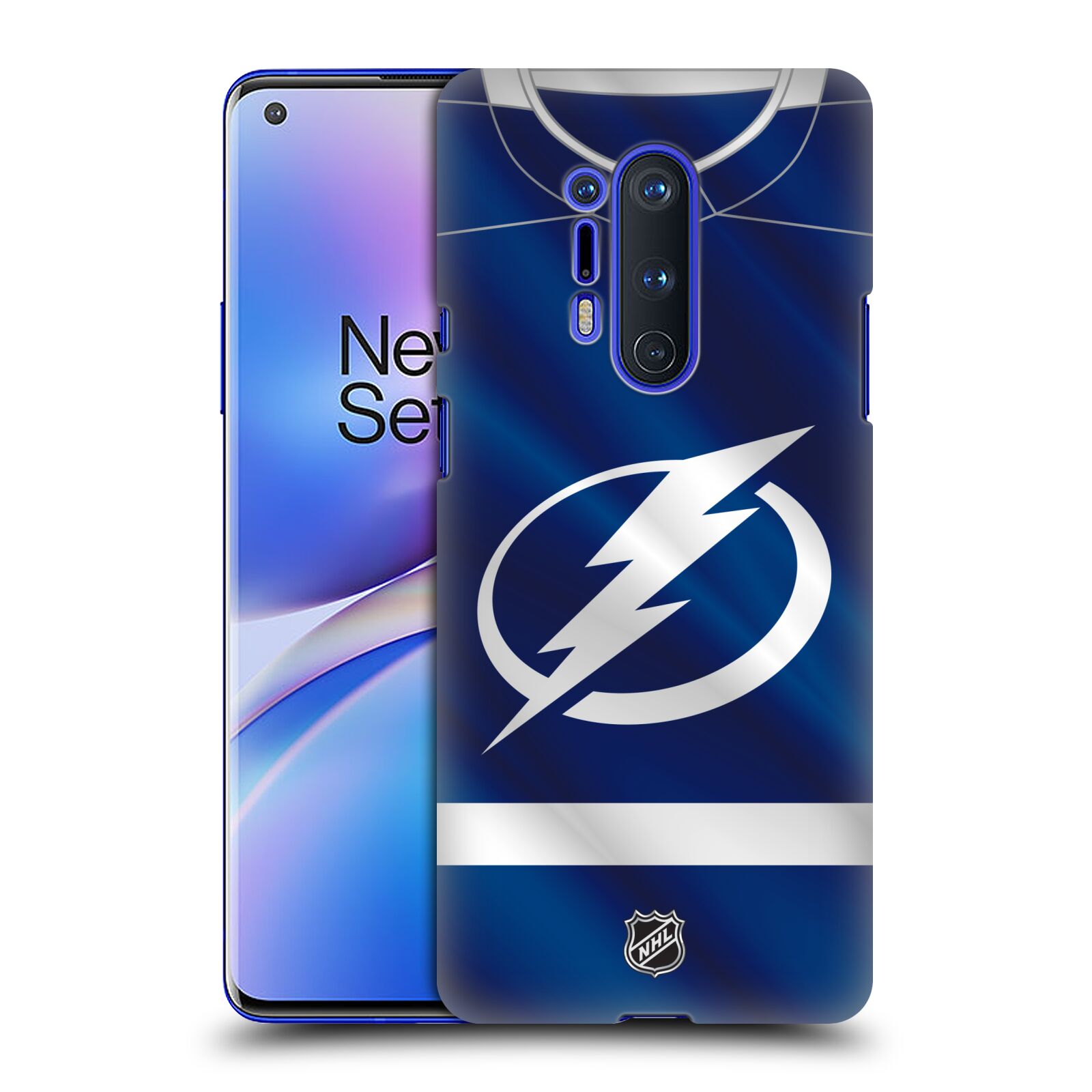 Pouzdro na mobil OnePlus 8 PRO 5G - HEAD CASE - Hokej NHL - Tampa Bay Lightning - Znak dres