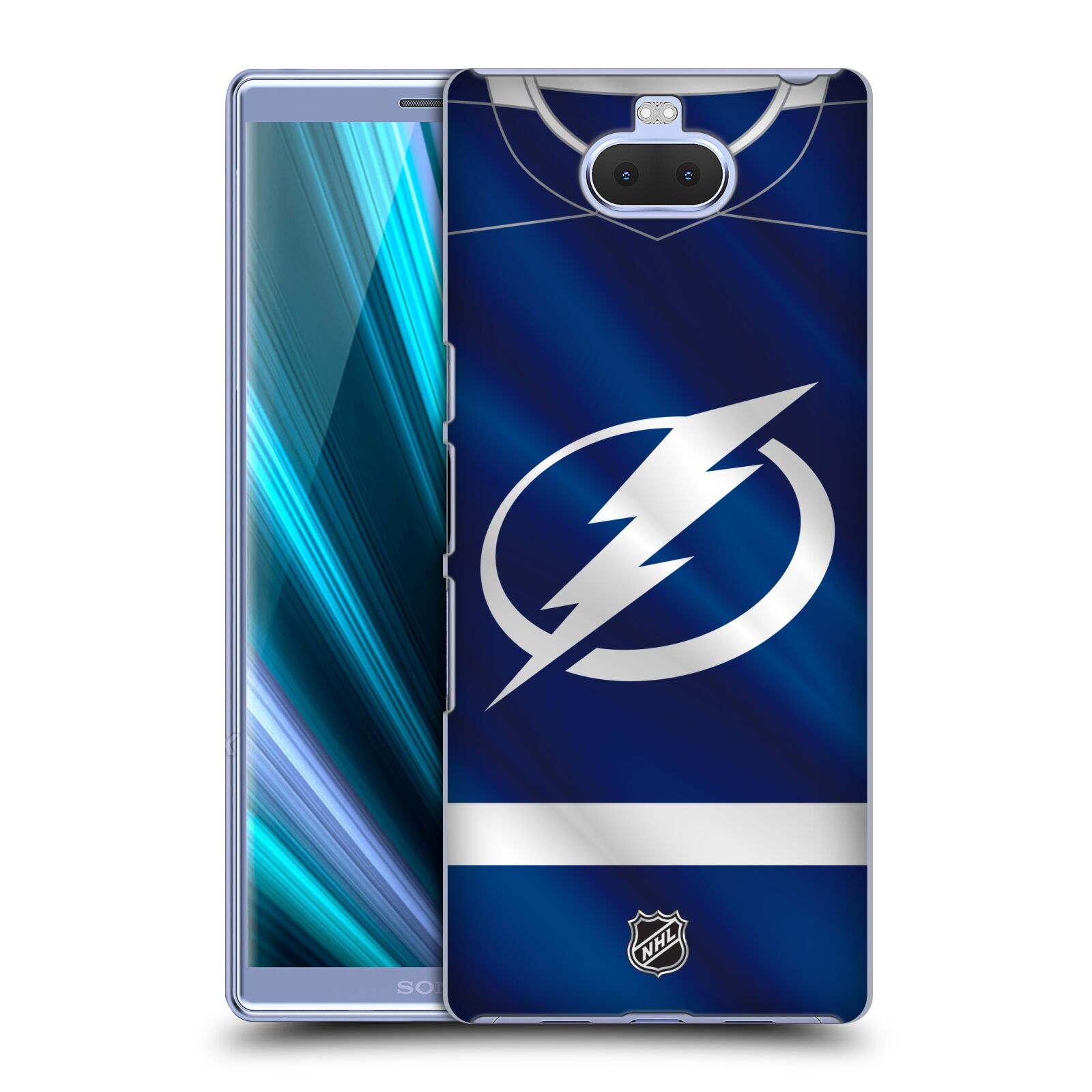 Pouzdro na mobil Sony Xperia 10 - HEAD CASE - Hokej NHL - Tampa Bay Lightning - Znak dres