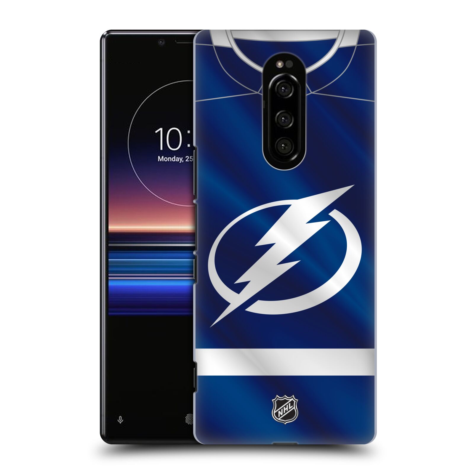 Pouzdro na mobil Sony Xperia 1 - HEAD CASE - Hokej NHL - Tampa Bay Lightning - Znak dres