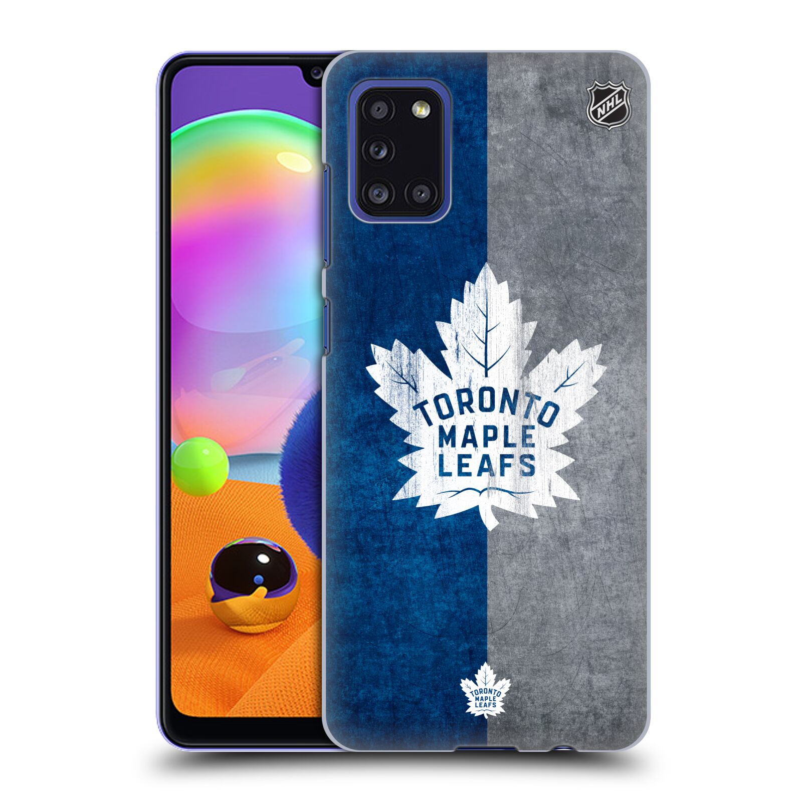 Pouzdro na mobil Samsung Galaxy A31 - HEAD CASE - Hokej NHL - Toronto Maple Leafs - Znak pruhy
