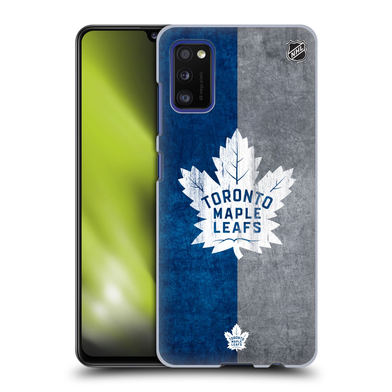 Pouzdro na mobil Samsung Galaxy A41 - HEAD CASE - Hokej NHL - Toronto Maple Leafs - Znak pruhy