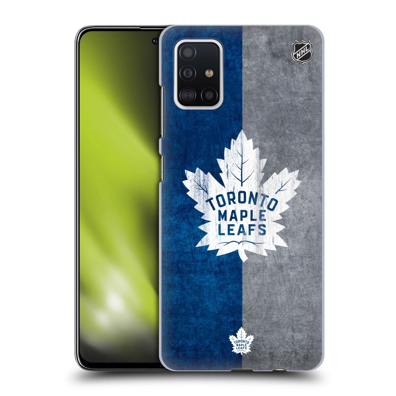 Pouzdro na mobil Samsung Galaxy A51 - HEAD CASE - Hokej NHL - Toronto Maple Leafs - Znak pruhy
