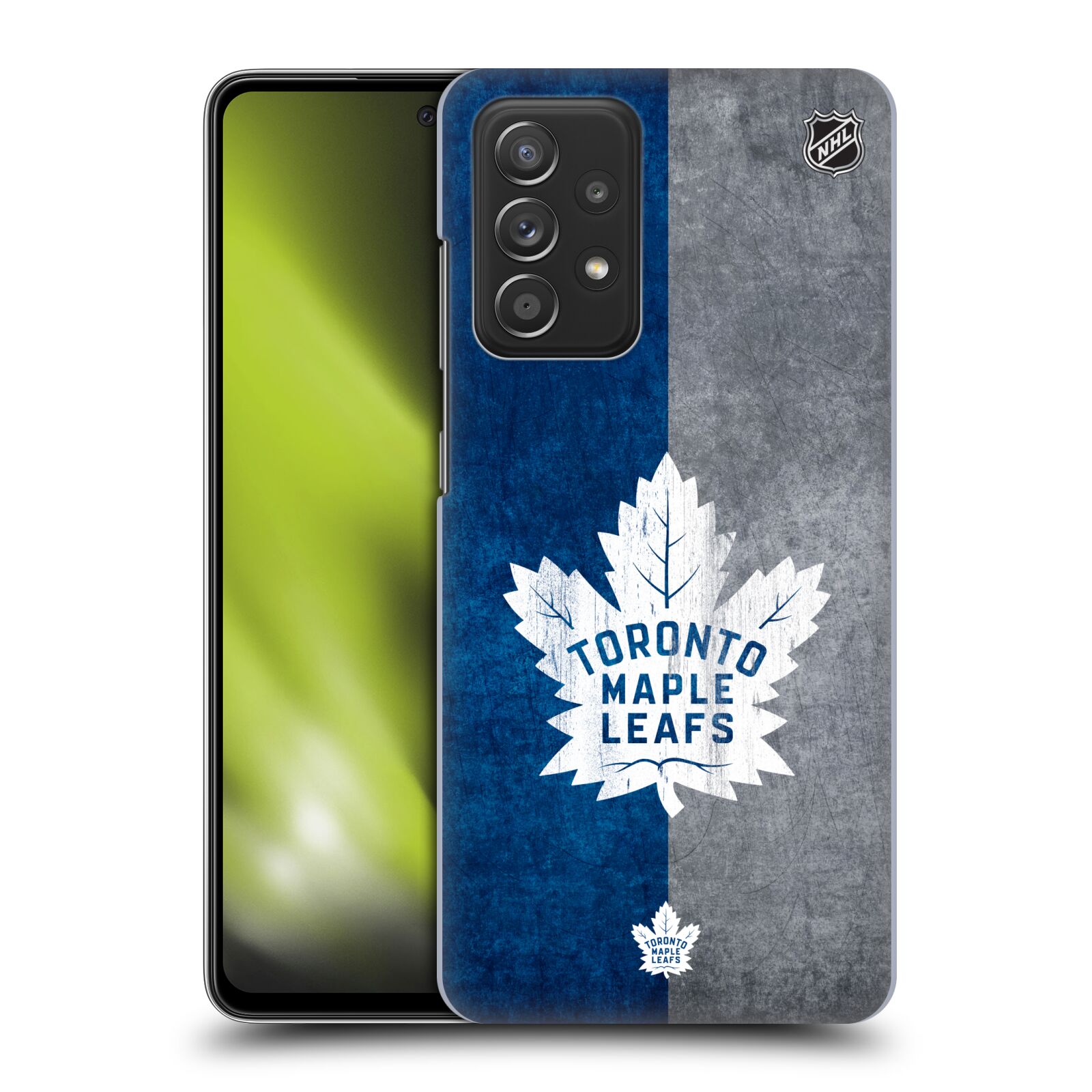 Pouzdro na mobil Samsung Galaxy A52 / A52 5G / A52s 5G - HEAD CASE - Hokej NHL - Toronto Maple Leafs - Znak pruhy