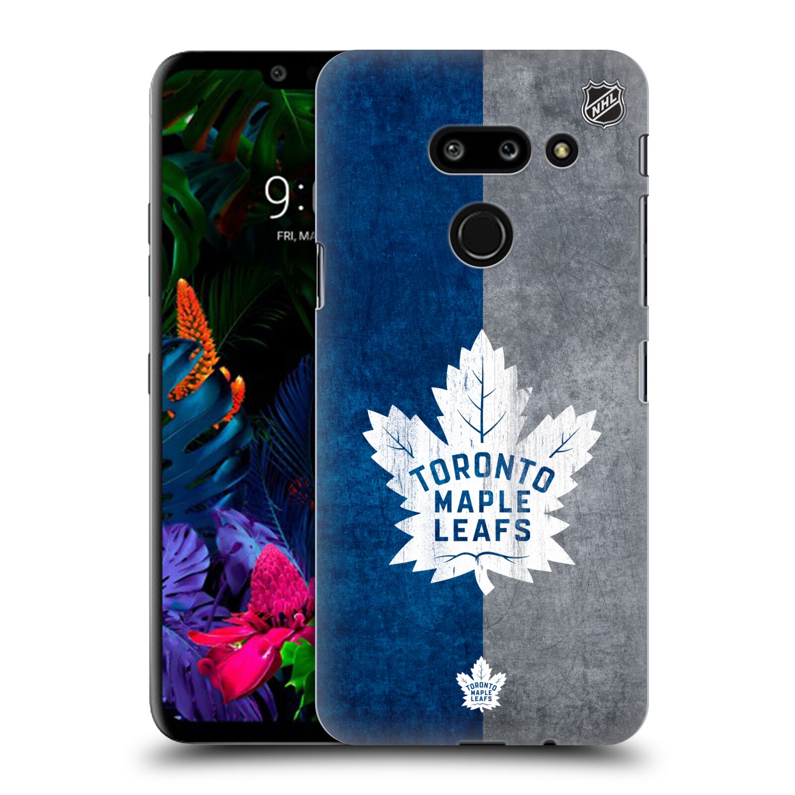Pouzdro na mobil LG G8 ThinQ - HEAD CASE - Hokej NHL - Toronto Maple Leafs - Znak pruhy