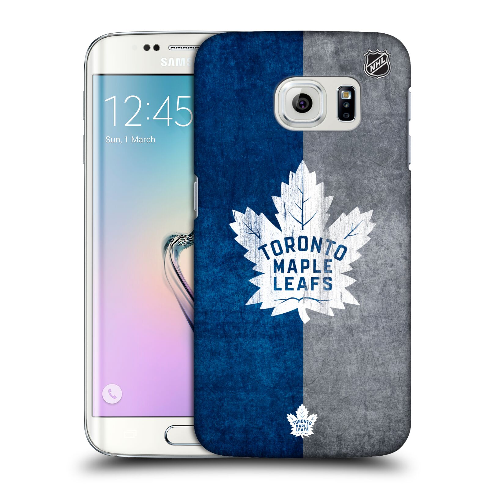 Pouzdro na mobil Samsung Galaxy S6 EDGE - HEAD CASE - Hokej NHL - Toronto Maple Leafs - Znak pruhy