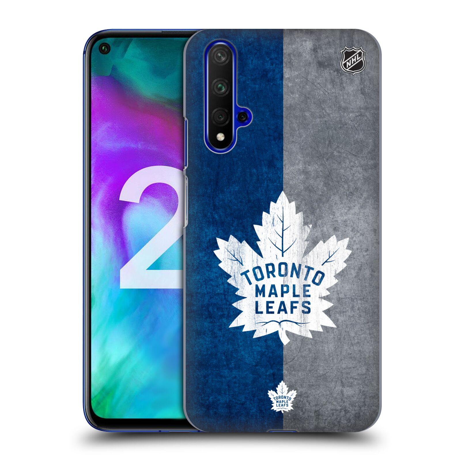 Pouzdro na mobil HONOR 20 - HEAD CASE - Hokej NHL - Toronto Maple Leafs - Znak pruhy