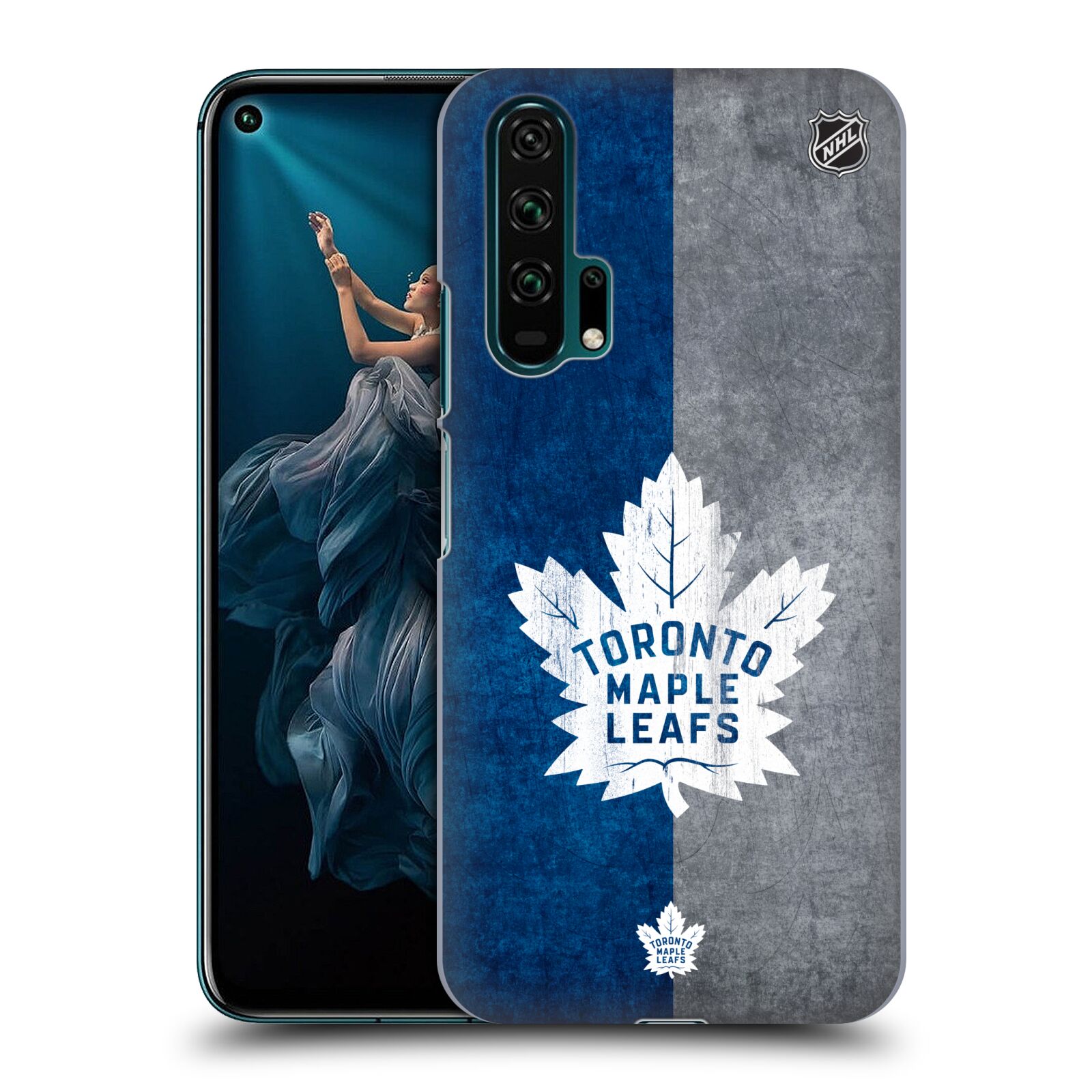 Pouzdro na mobil HONOR 20 PRO - HEAD CASE - Hokej NHL - Toronto Maple Leafs - Znak pruhy